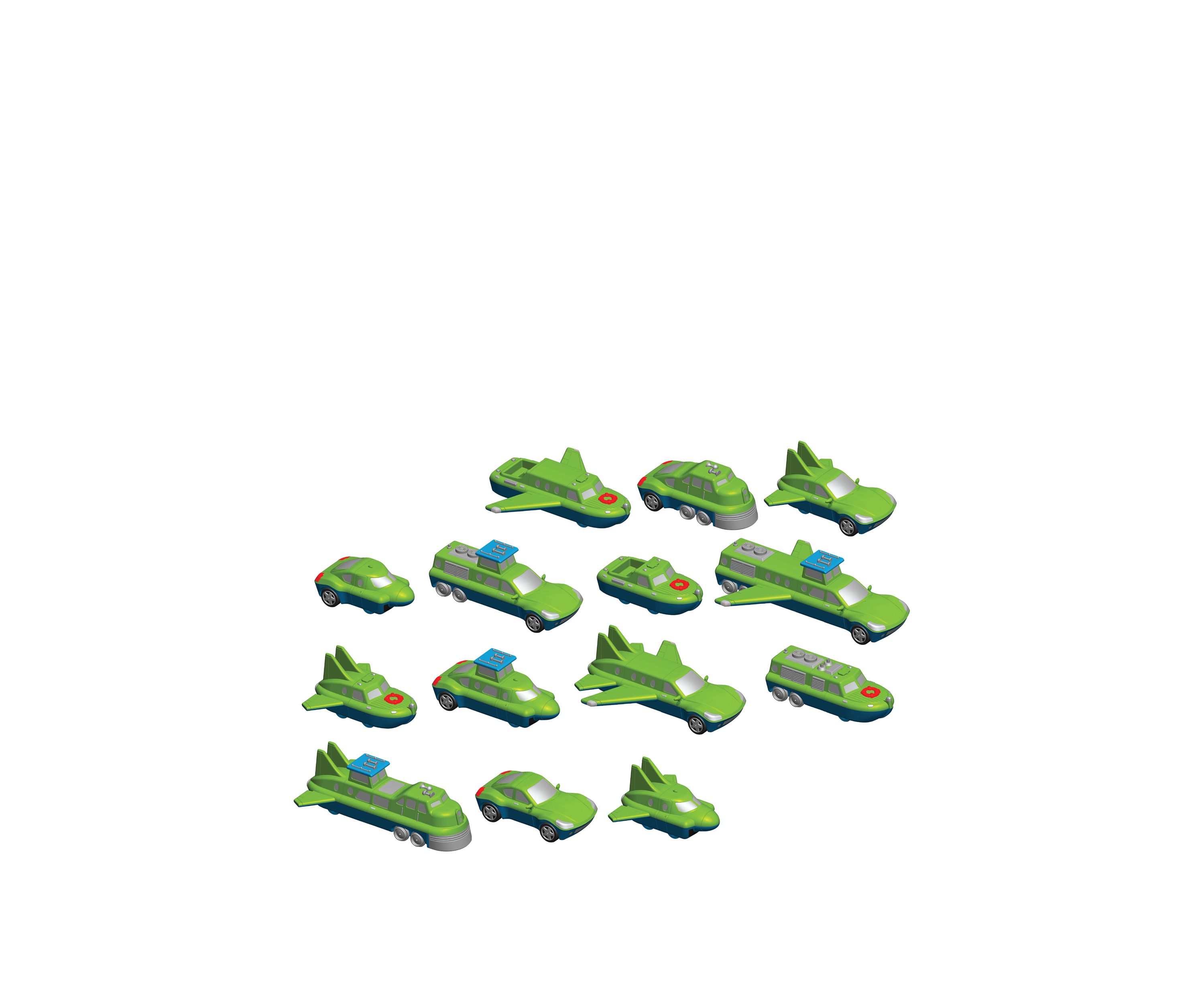 Magnetic Mix or Match Vehicles: Set #1
