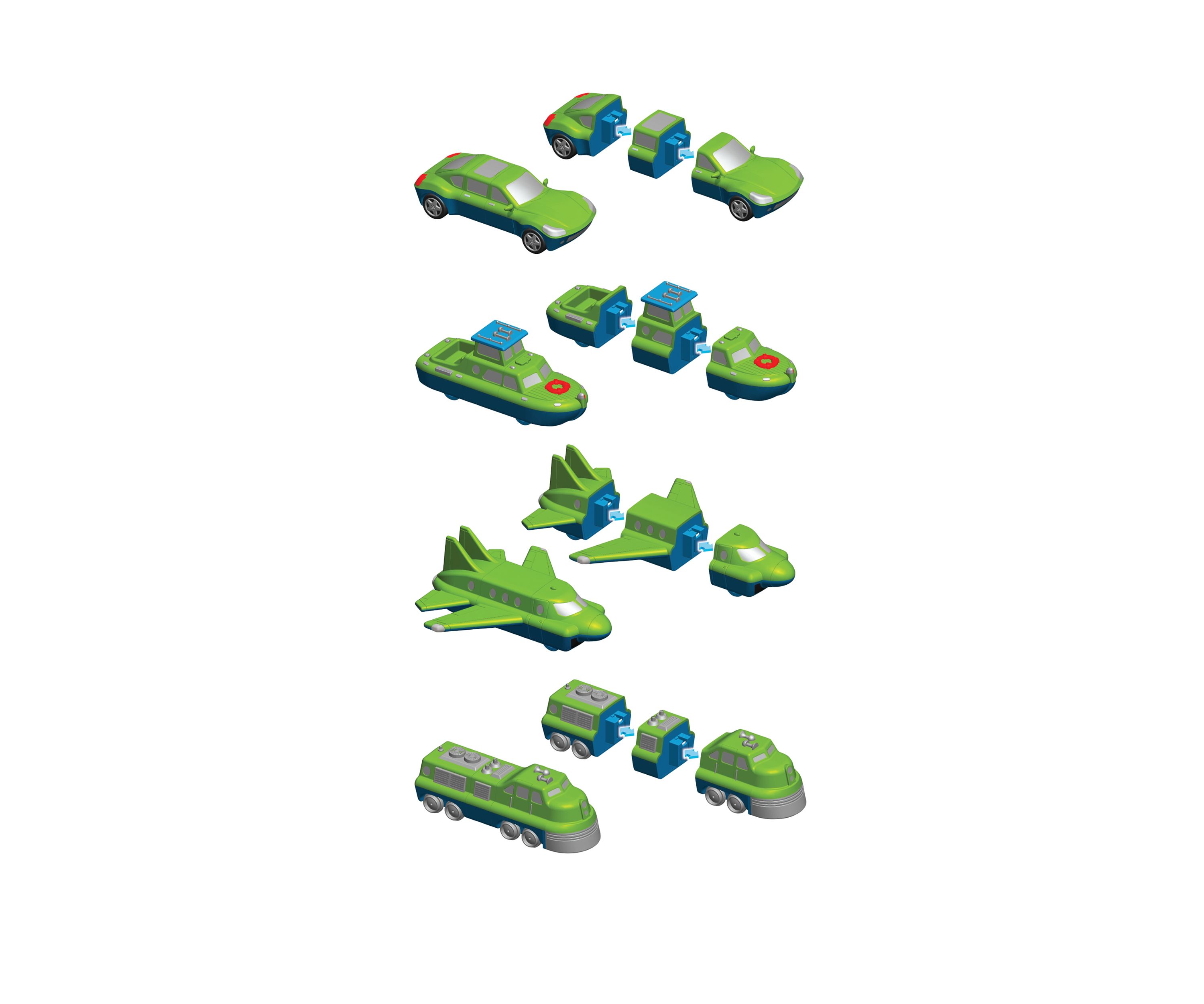 Magnetic Mix or Match Vehicles: Set #1
