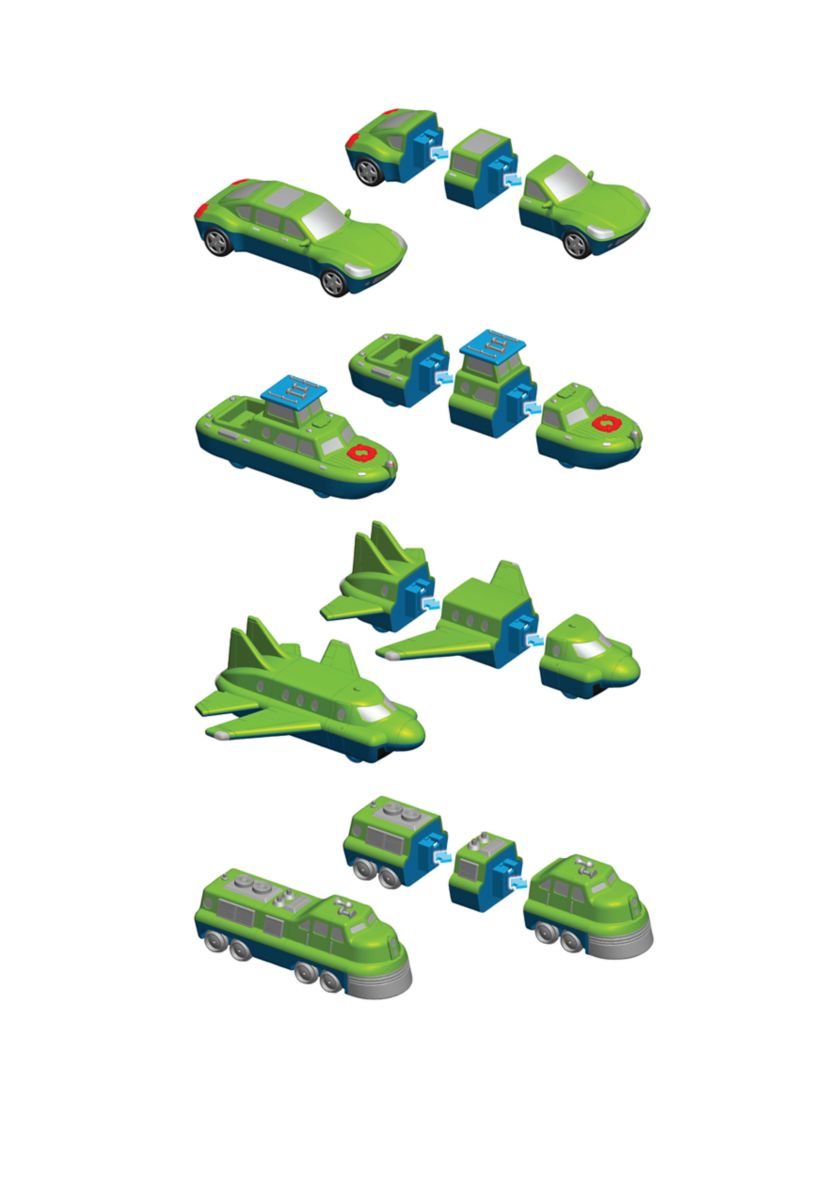 Magnetic Mix or Match Vehicles: Set #1