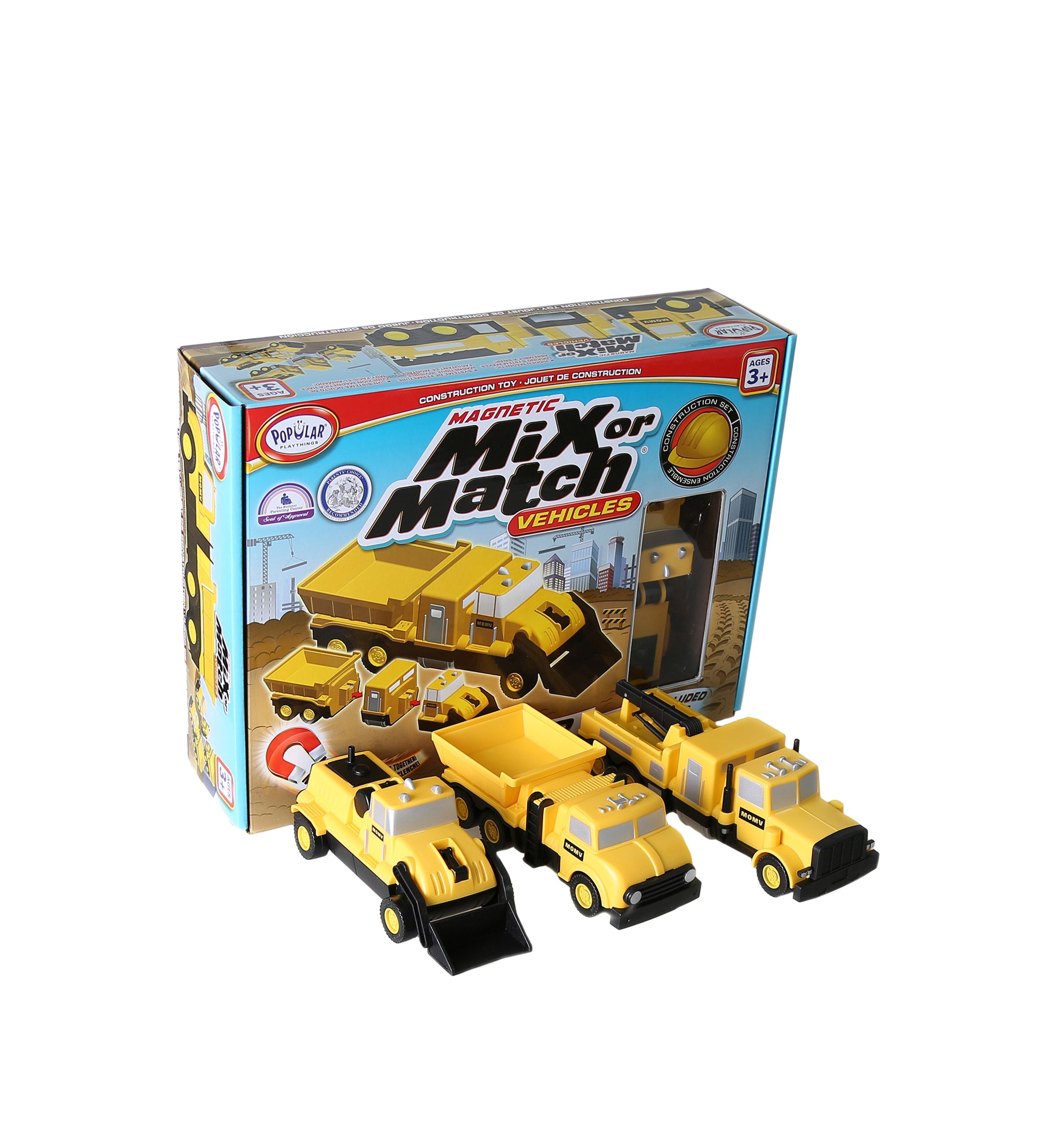 Magnetic Mix or Match Construction Vehicles