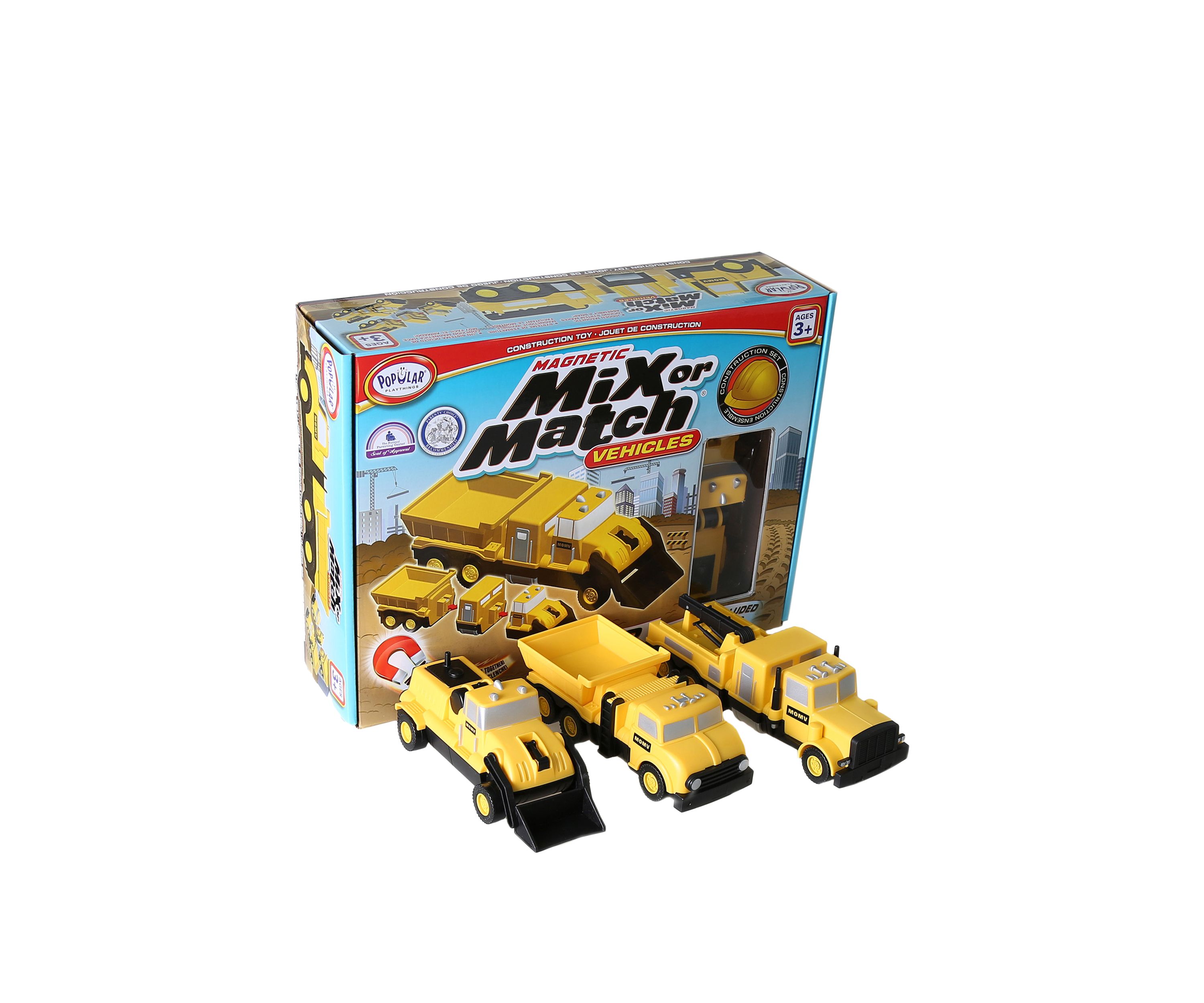 Magnetic Mix or Match Construction Vehicles