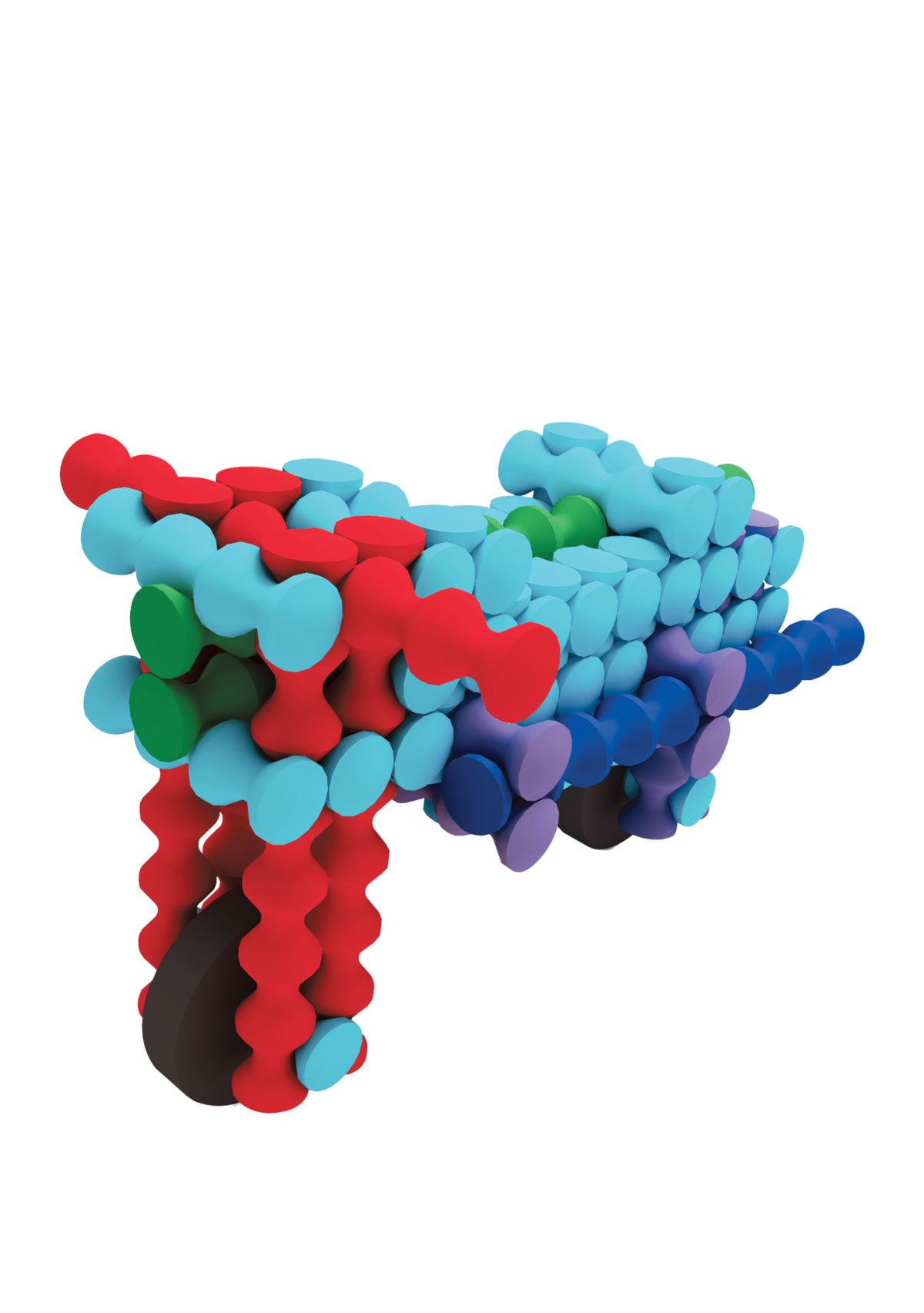 130 Piece Playstix Vehicles Building and Construction Set