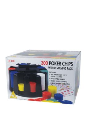 300 Poker Chips with Revolving Rack