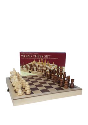 John N. Hansen Co 10.5 Inch Deluxe Folding Wood Chess Set