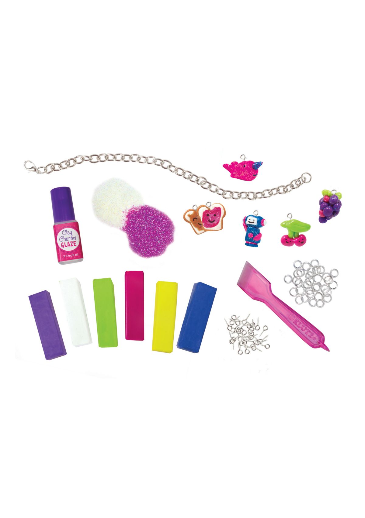 Make Glitter Clay Charms Craft Kit