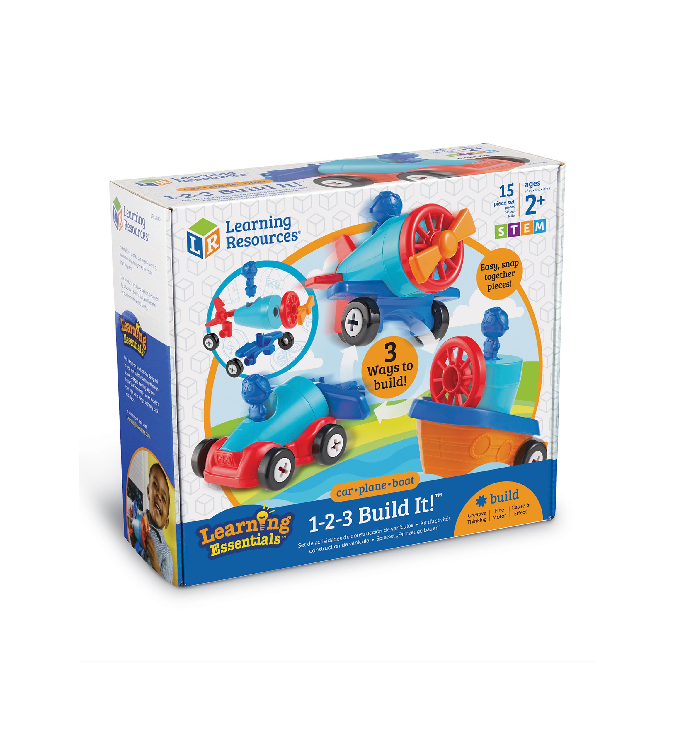 Learning Essentials - 1-2-3 Build It! Car-Plane-Boat