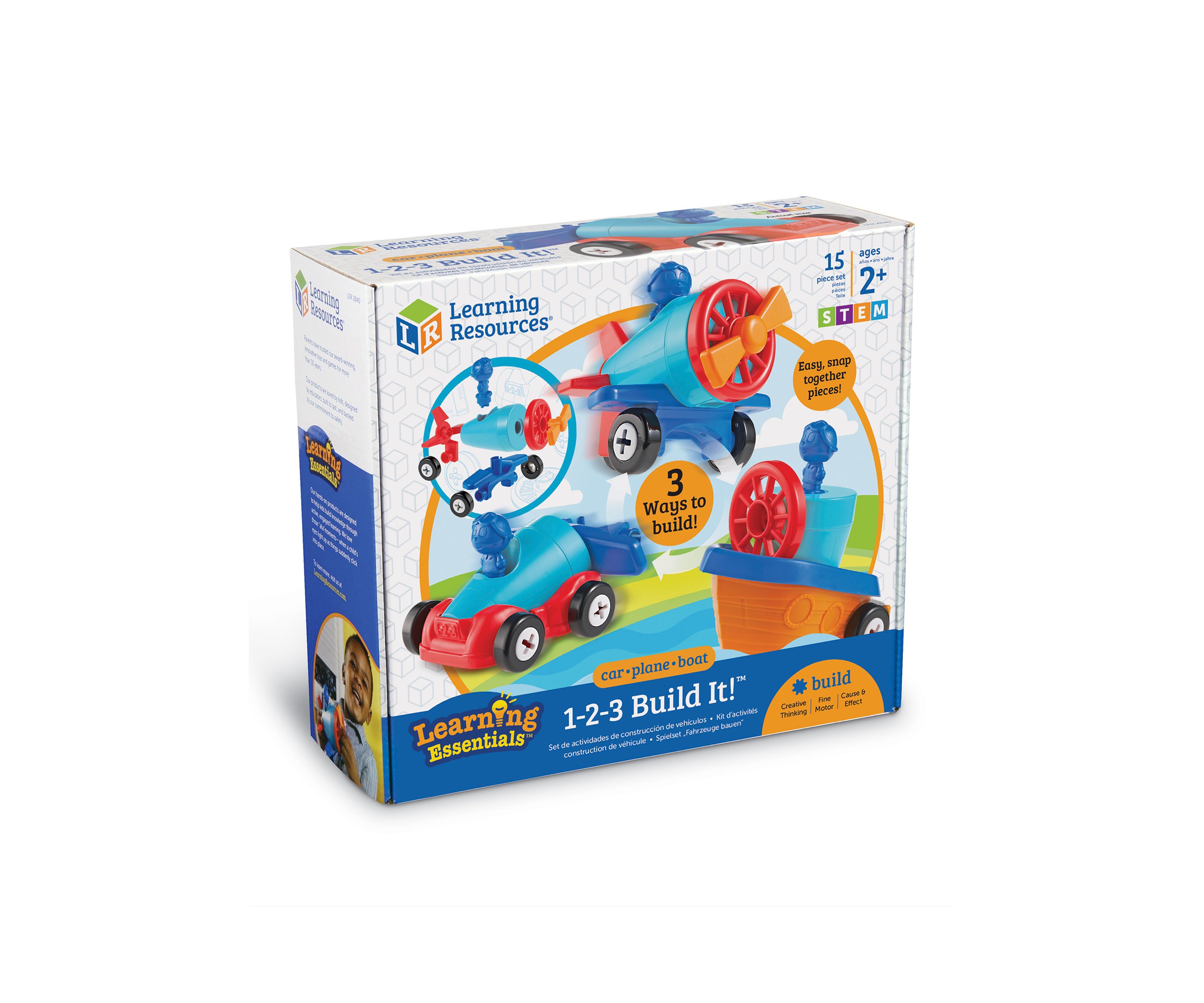 Learning Essentials - 1-2-3 Build It! Car-Plane-Boat