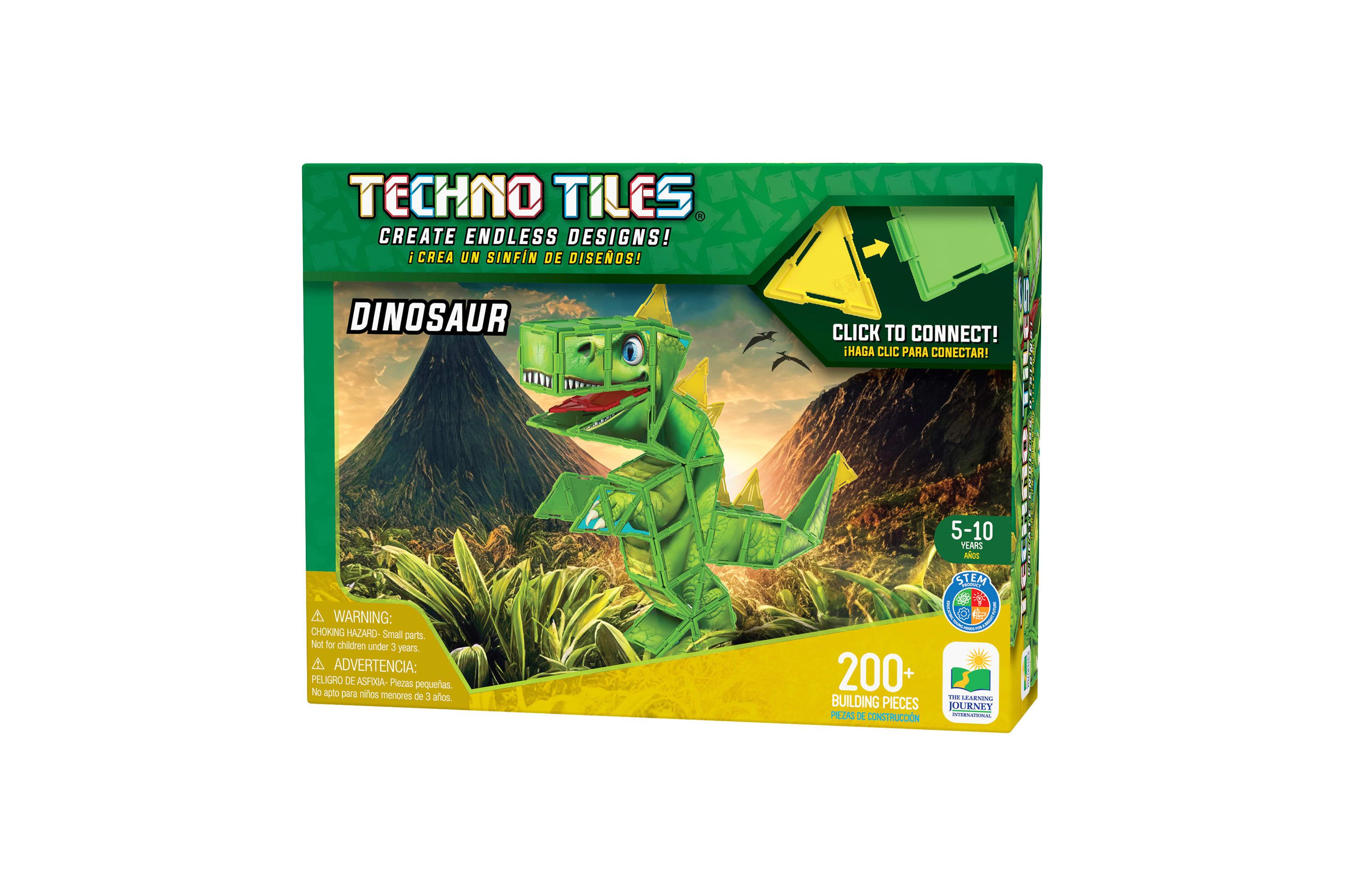 Techno Tiles - Dinosaur: 200+ Pcs