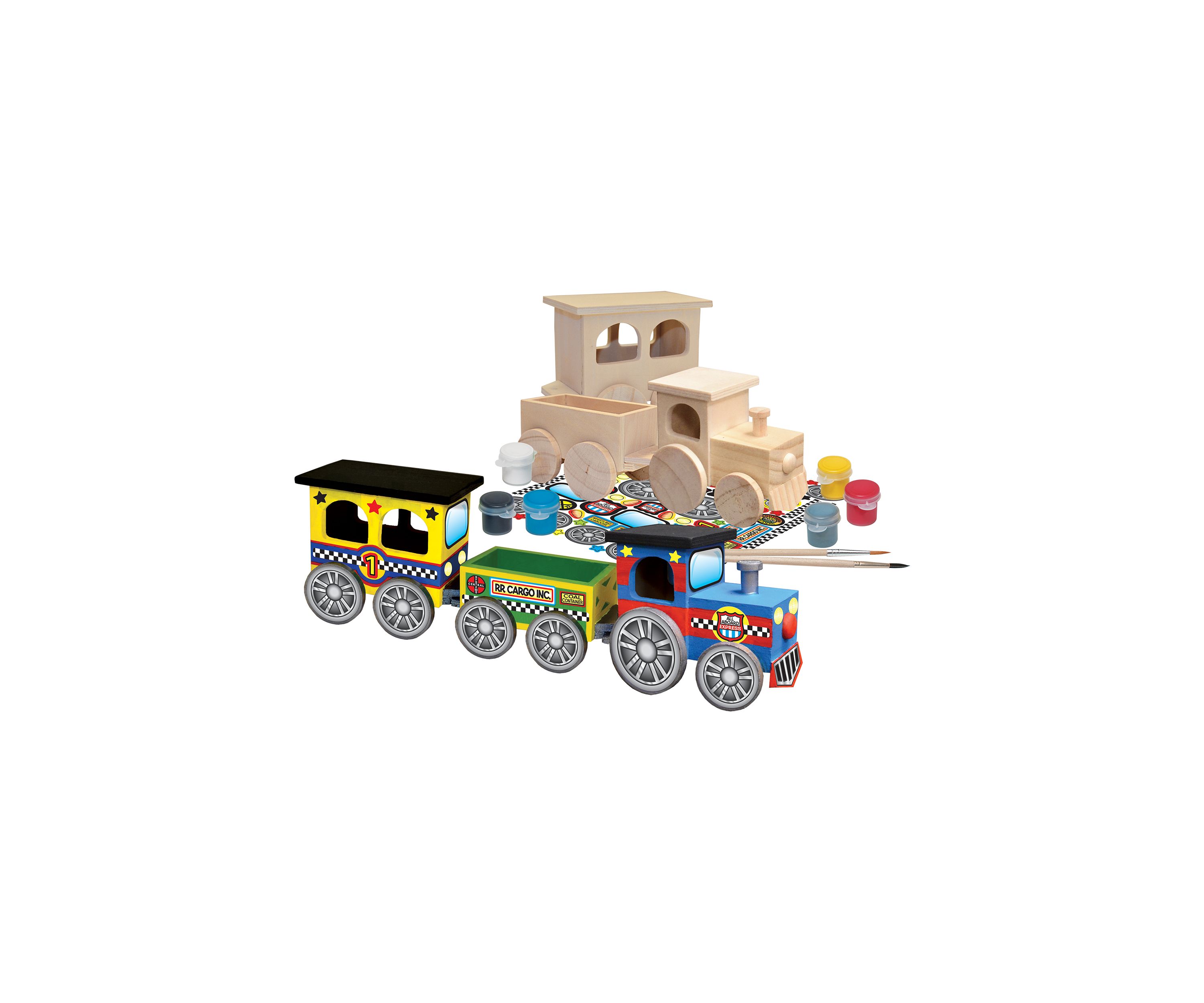 Works of Ahhh... Wood Painting Kit - Choo Choo Train