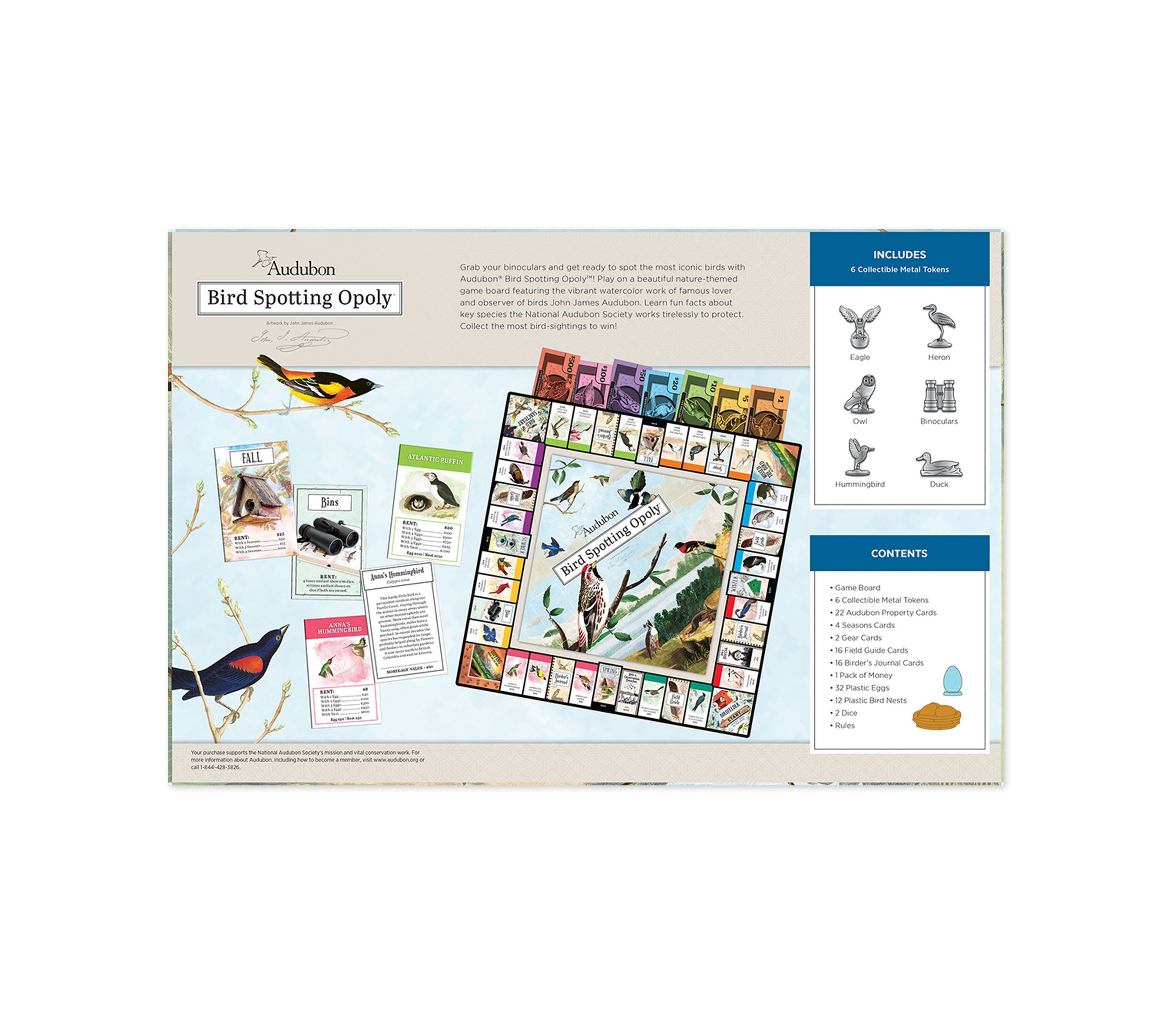 Audubon Bird Spotting Opoly Collectors Edition Set