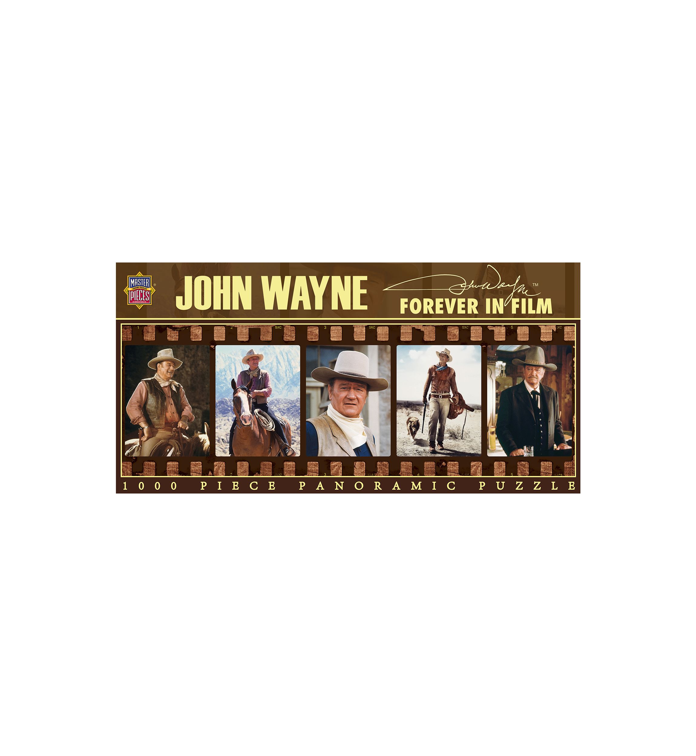 John Wayne - Forever in Film Panoramic Puzzle: 1000 Pieces