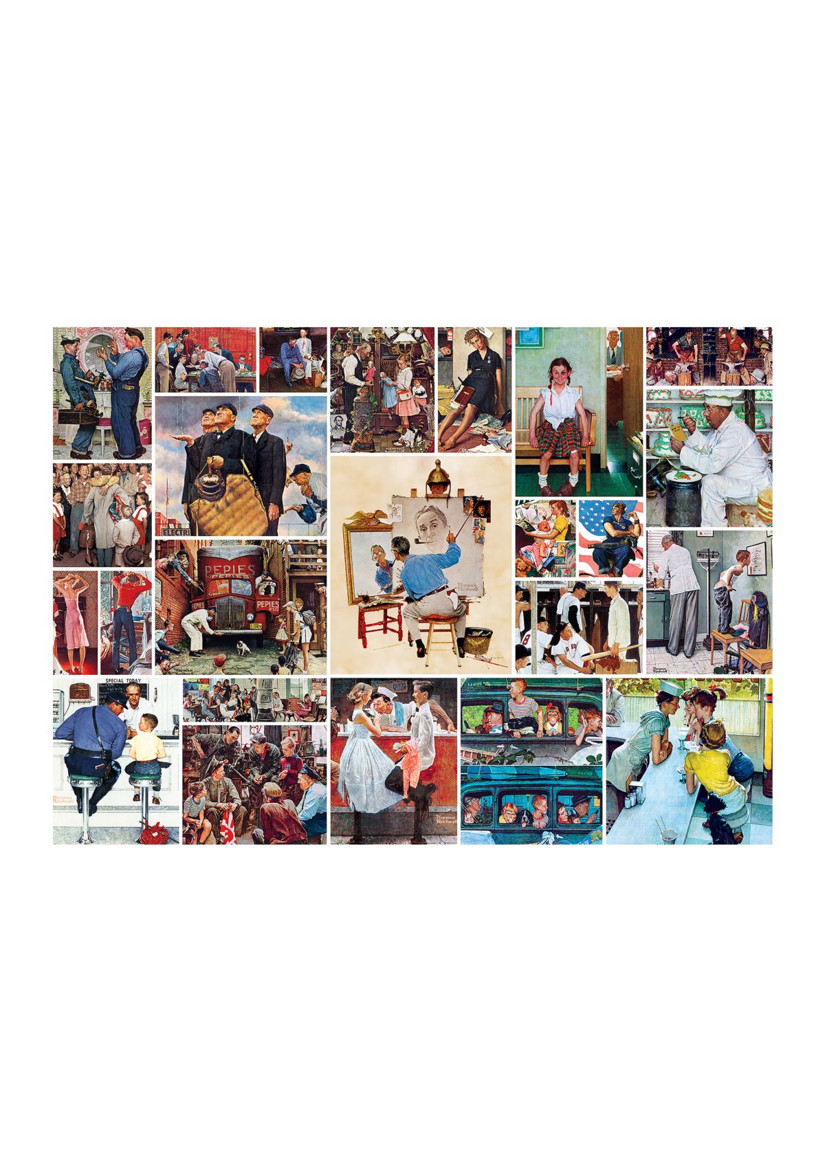 The Saturday Evening Post - Norman Rockwell Collage: 1000 Pcs