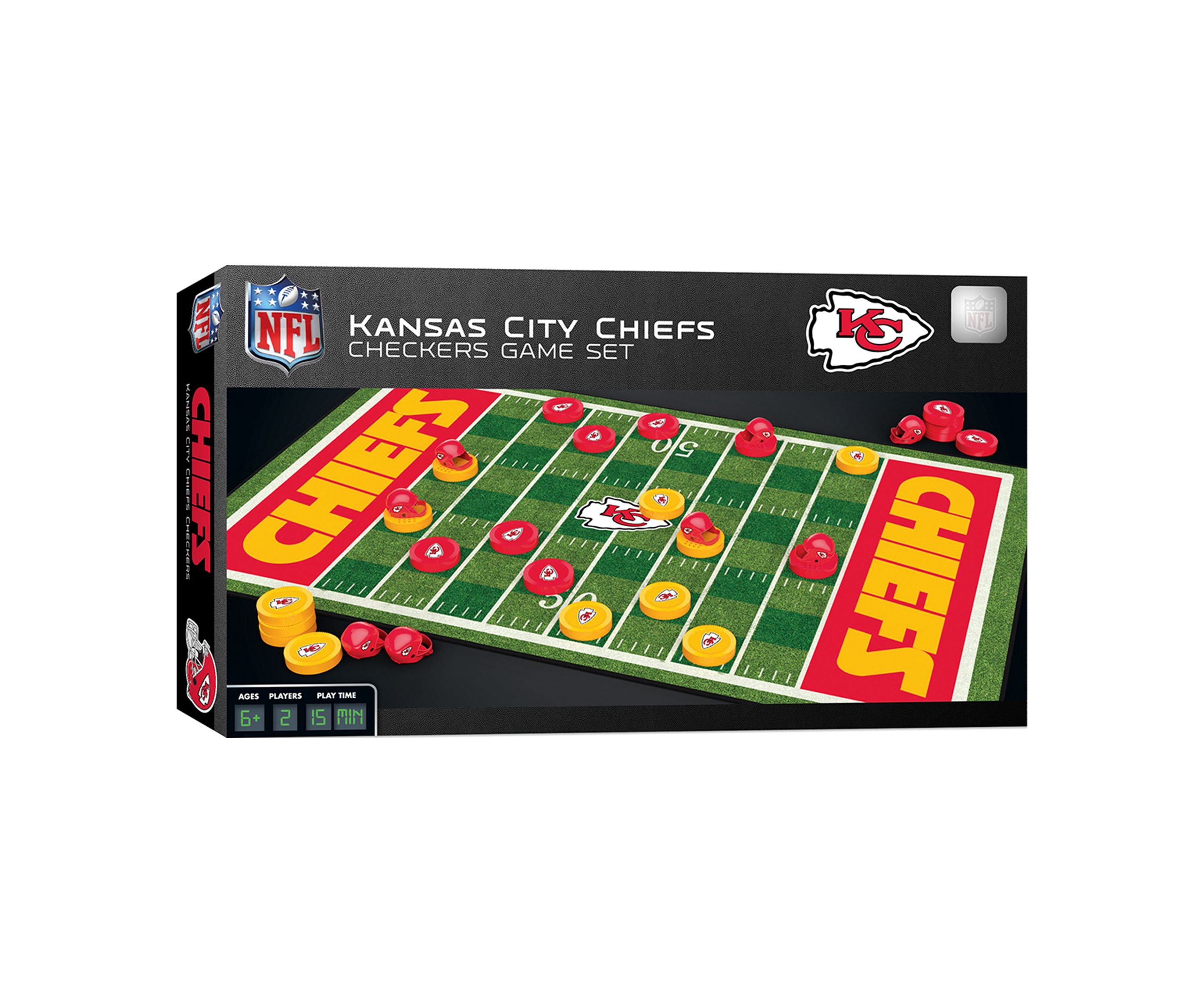 NFL Checkers Game Set - Kansas City Chiefs