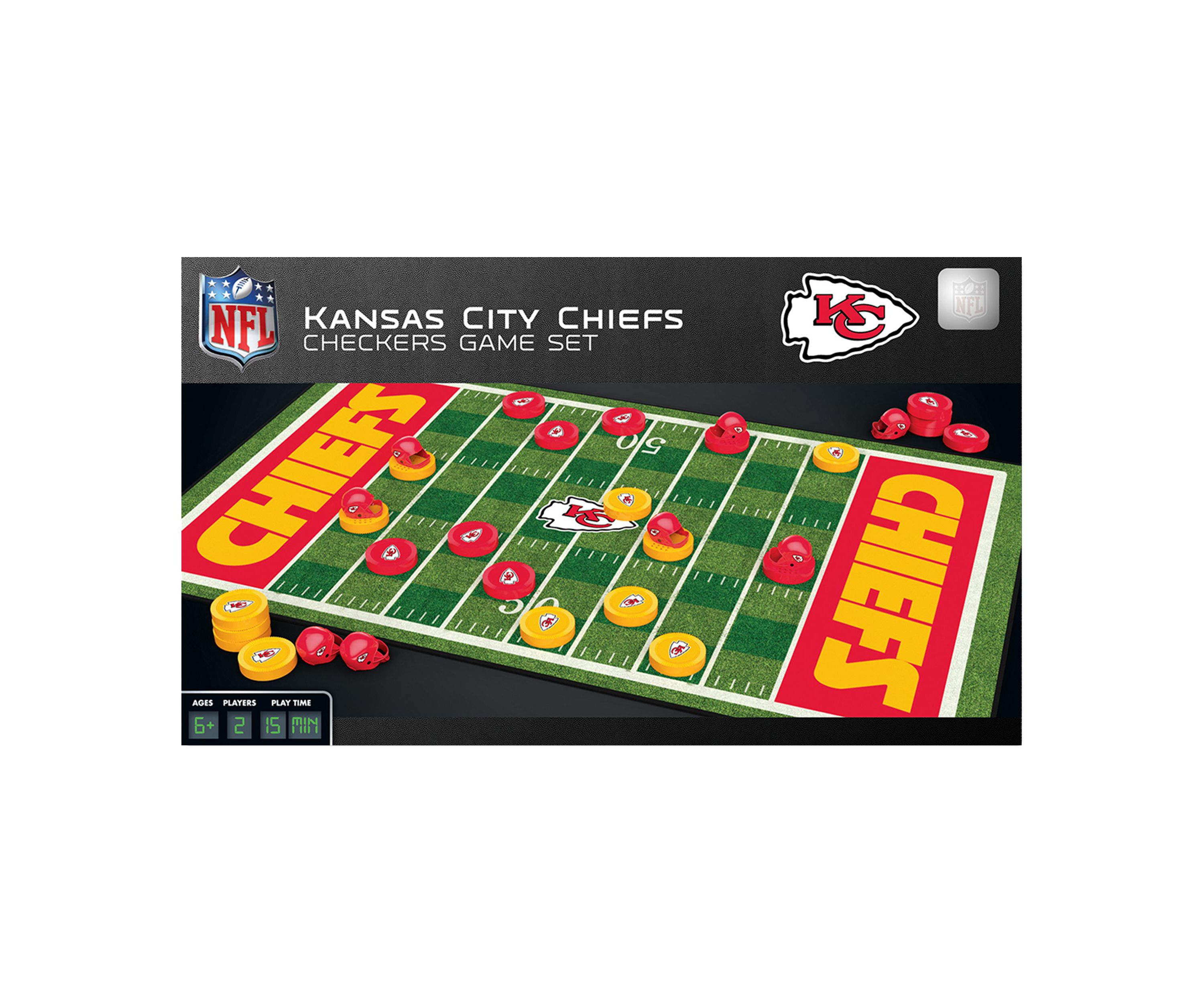 NFL Checkers Game Set - Kansas City Chiefs