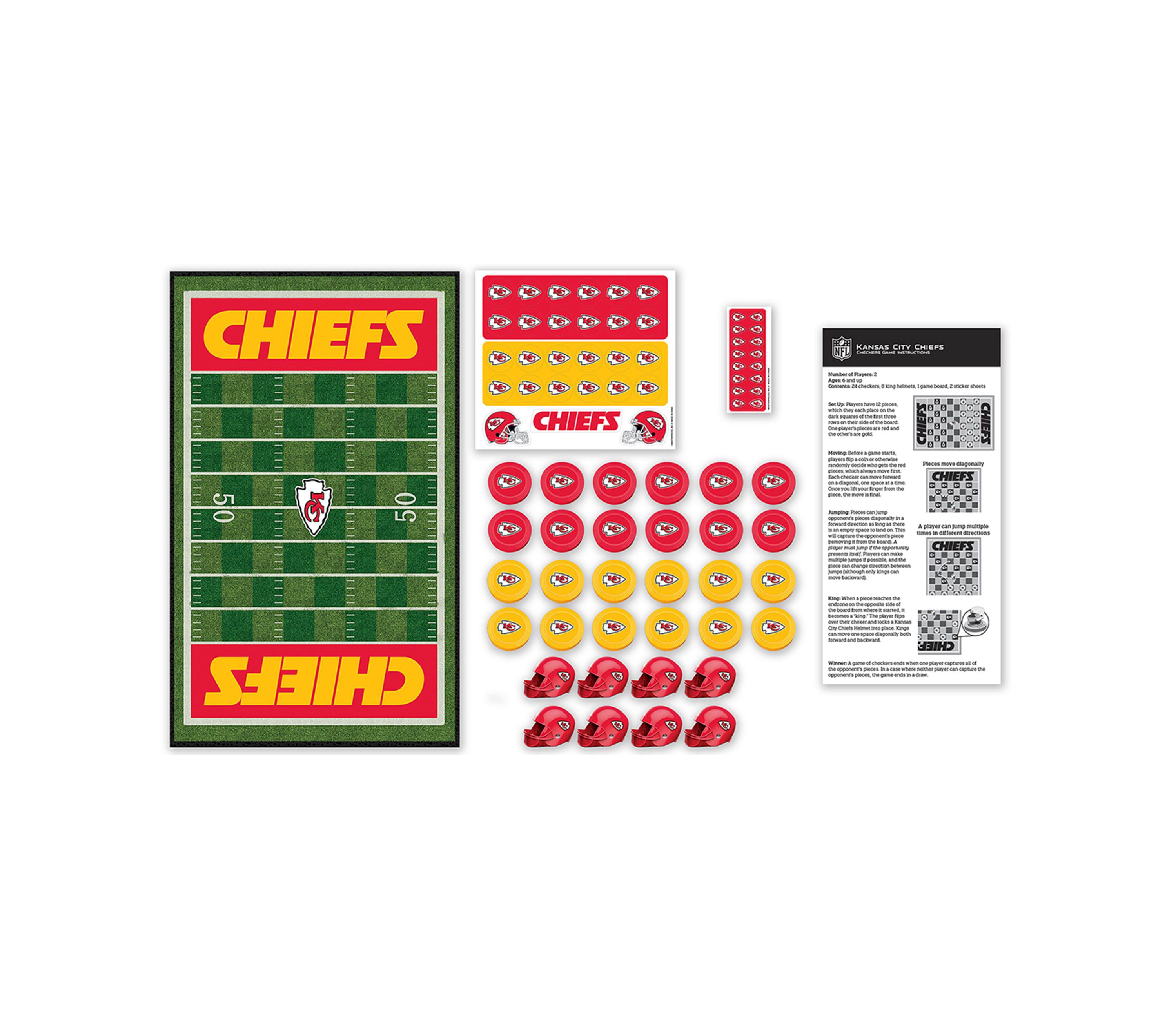 NFL Checkers Game Set - Kansas City Chiefs