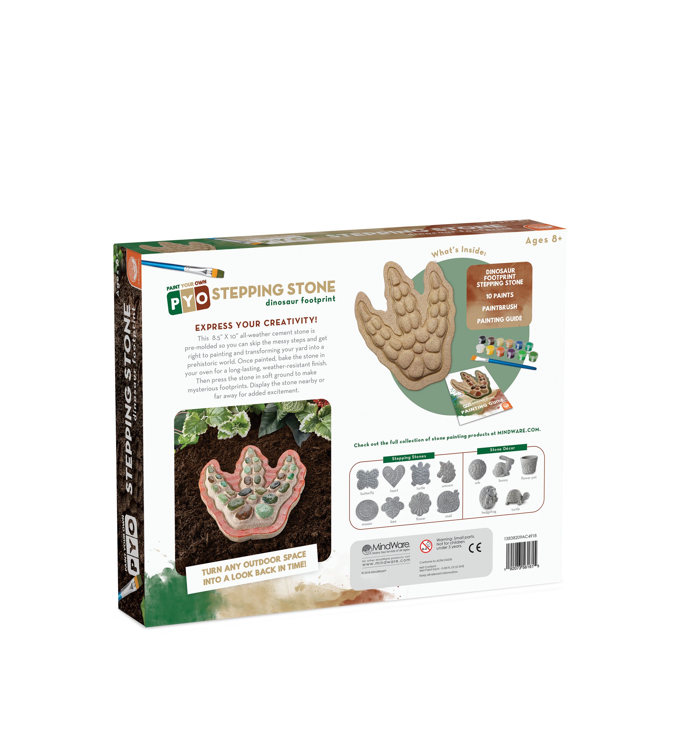 Paint Your Own Stepping Stone - Dinosaur Footprint