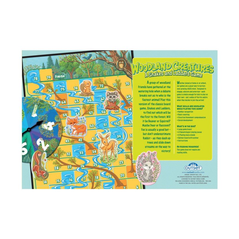 Woodland Creatures Snakes and Ladders
