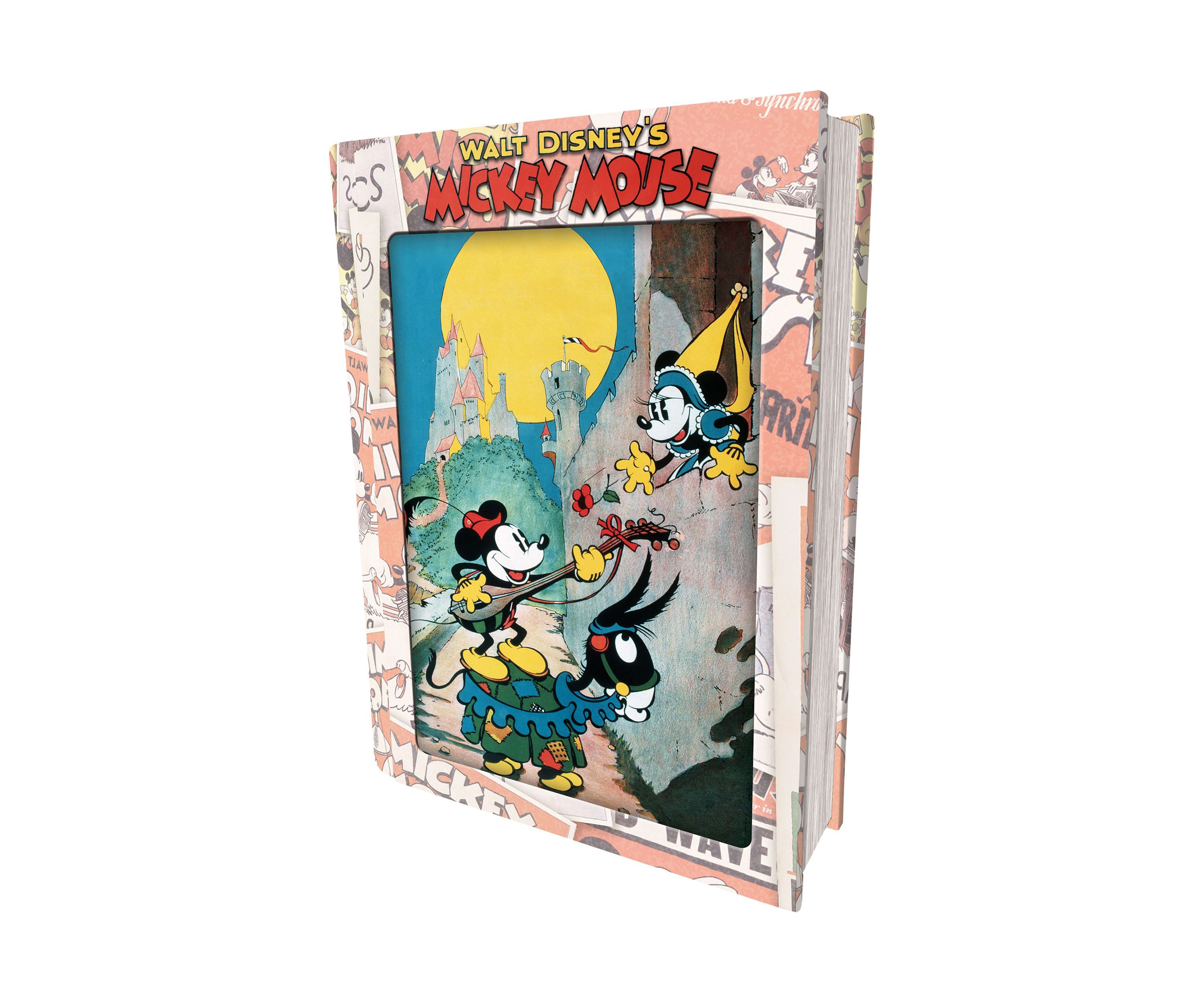 Walt Disneys Mickey Mouse Classic in "Ye Olden Days" 3D Lenticular Jigsaw Puzzle in a Collectible Tin Book: 300 Pcs