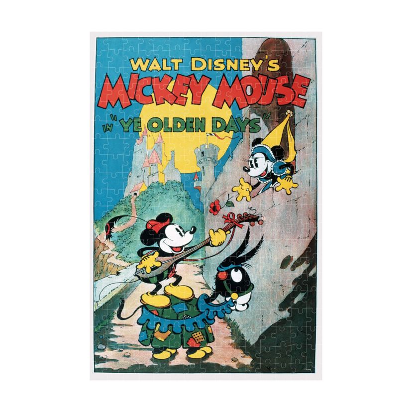 Walt Disneys Mickey Mouse Classic in "Ye Olden Days" 3D Lenticular Jigsaw Puzzle in a Collectible Tin Book: 300 Pcs