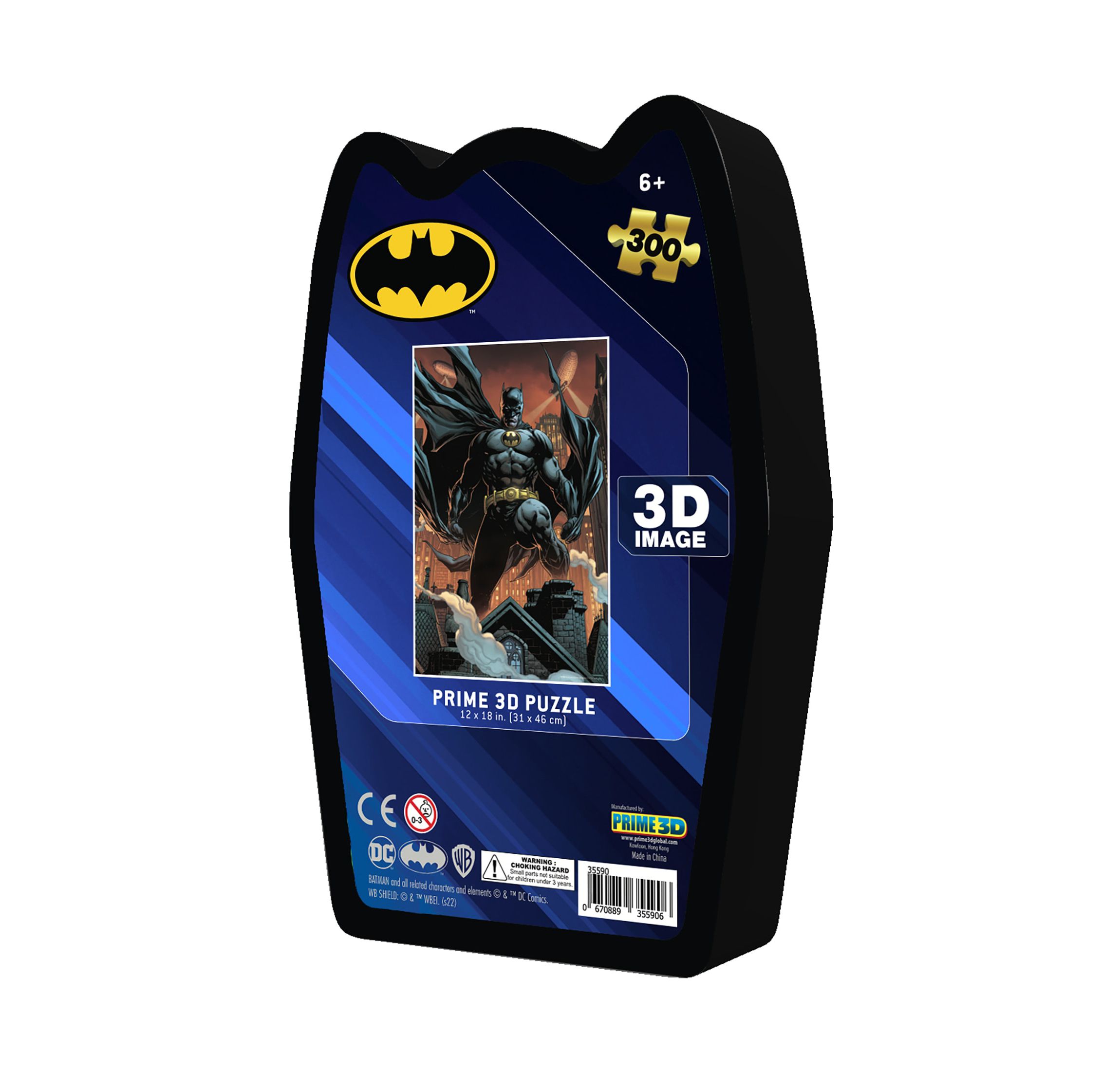 DC Comics - Batman 3D Lenticular Jigsaw Puzzle in a Collectible Shaped Tin: 300 Pcs