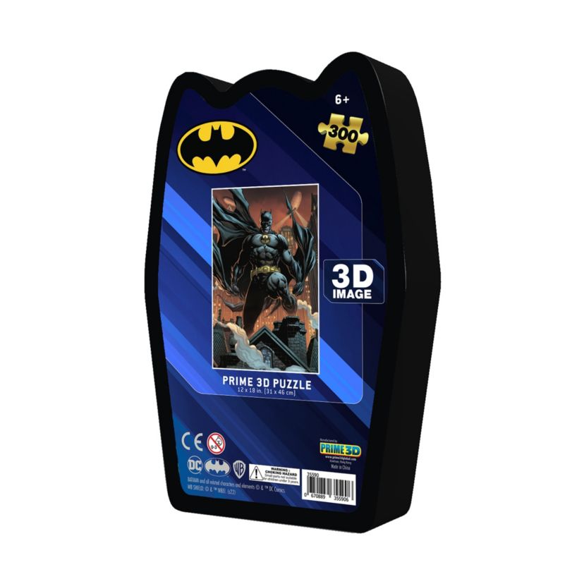 DC Comics - Batman 3D Lenticular Jigsaw Puzzle in a Collectible Shaped Tin: 300 Pcs