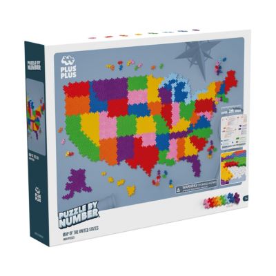 Bojeux Puzzle By Number - Map of the United States: 1400 Pcs