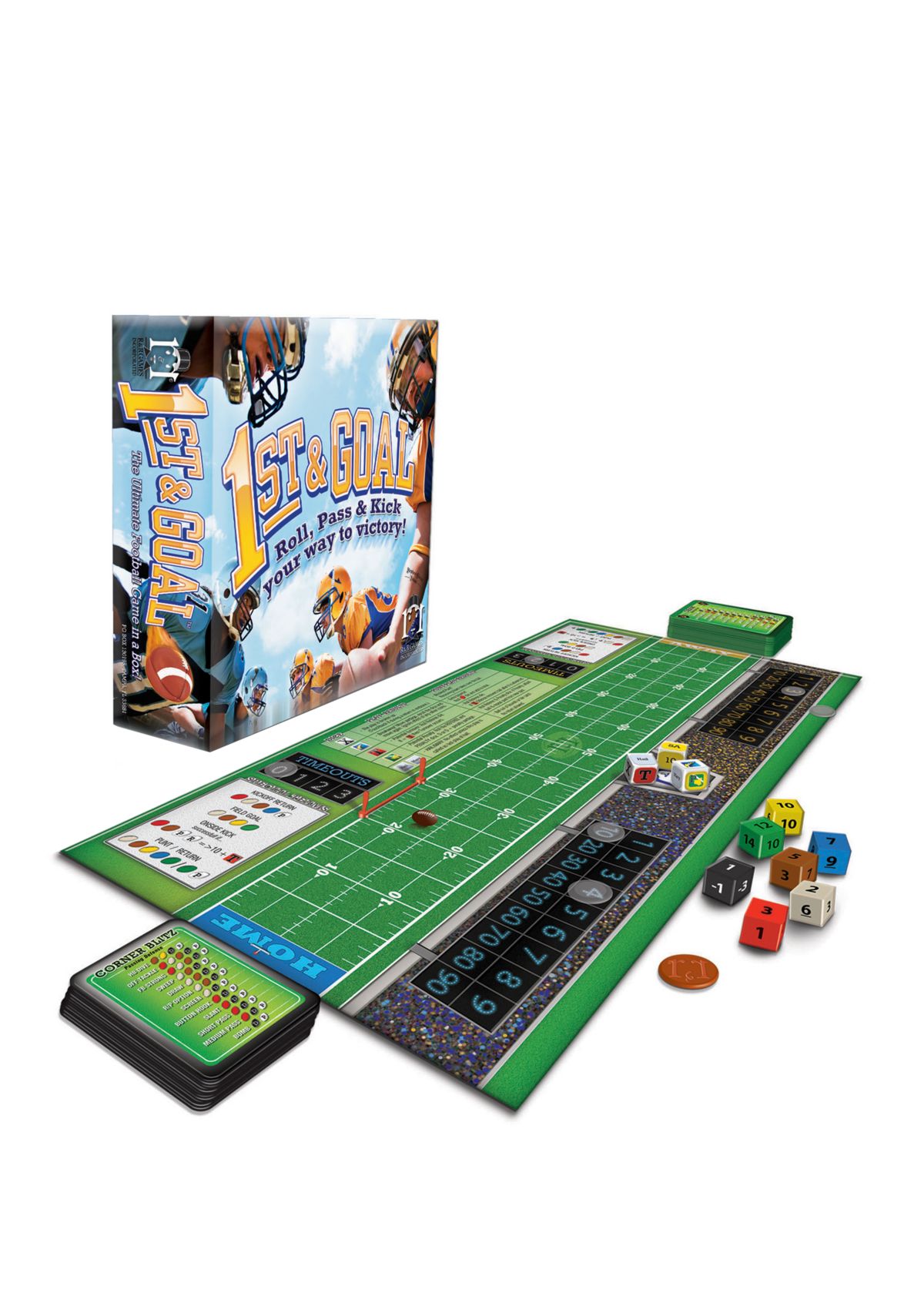1st and Goal Football Board Game: Roll, Pass and Kick Your Way to Victory!