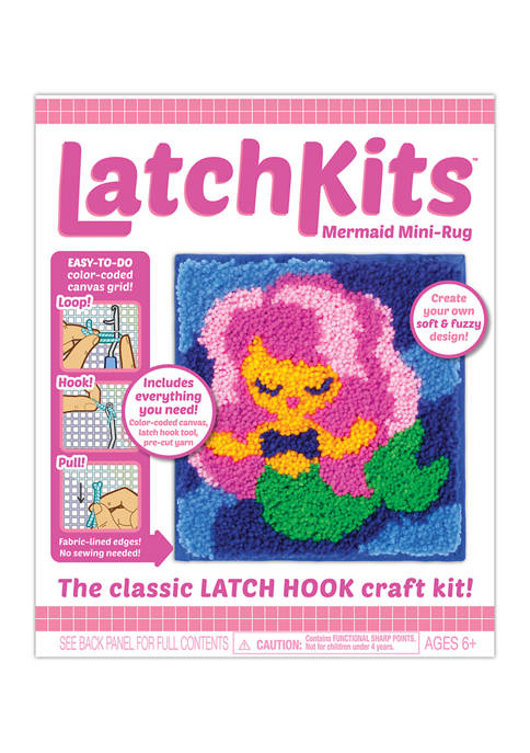 LatchKits Mermaid Mini-Rug Craft Kit
