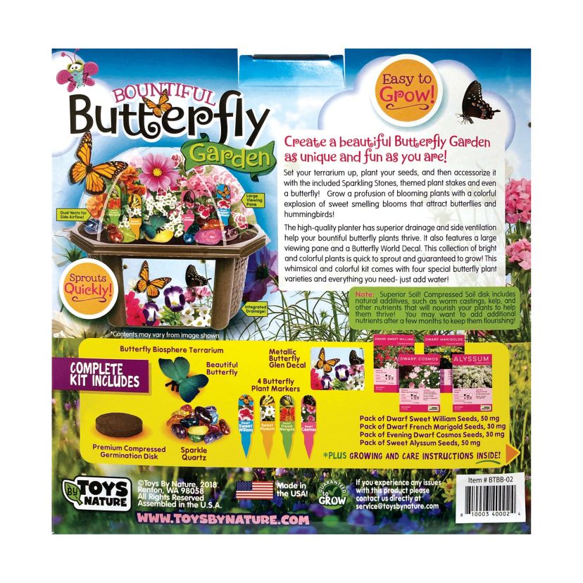 Biosphere Terrarium - Bountiful Butterfly Garden