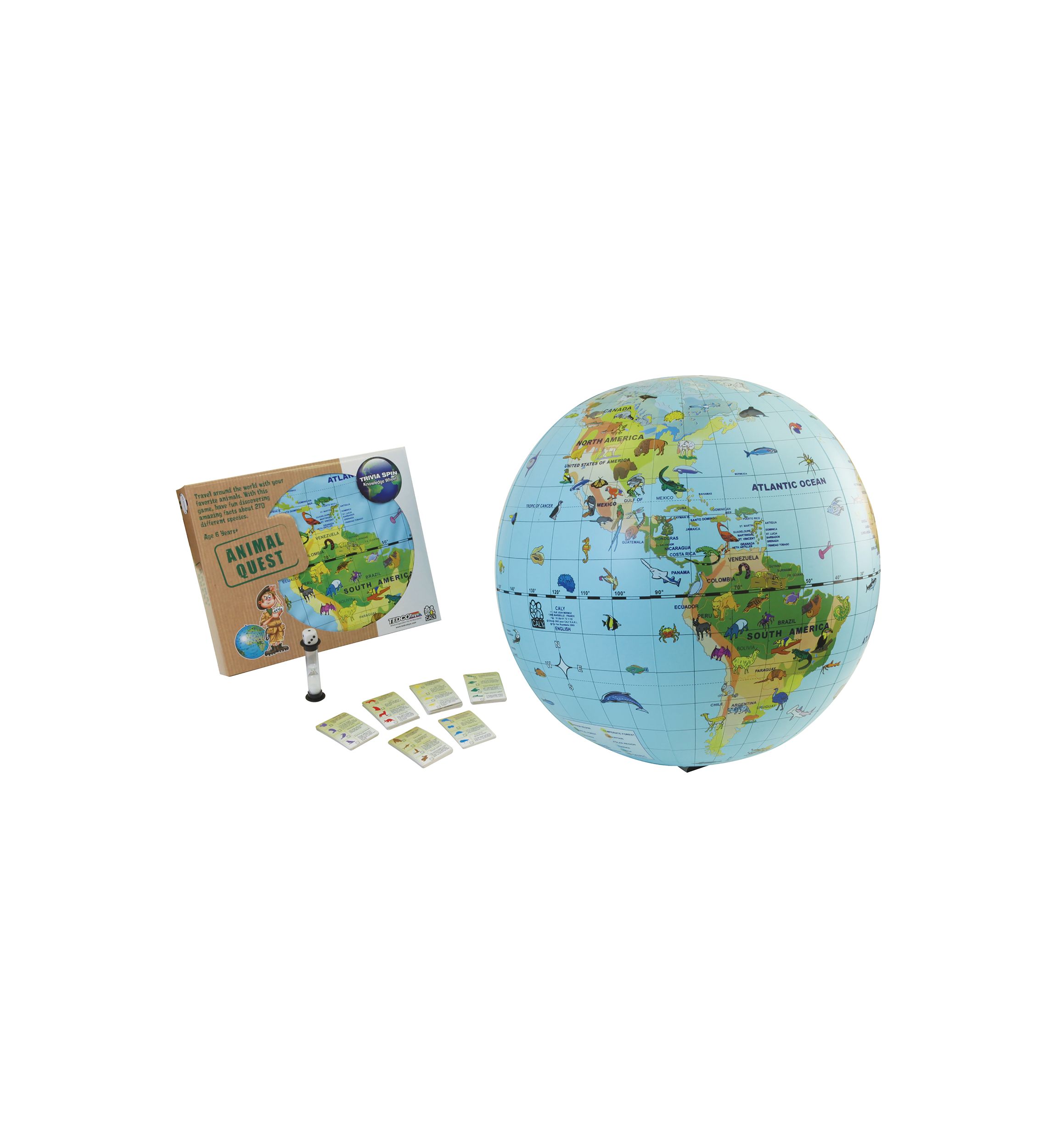 Animal Quest Giant Inflatable Globe and Game