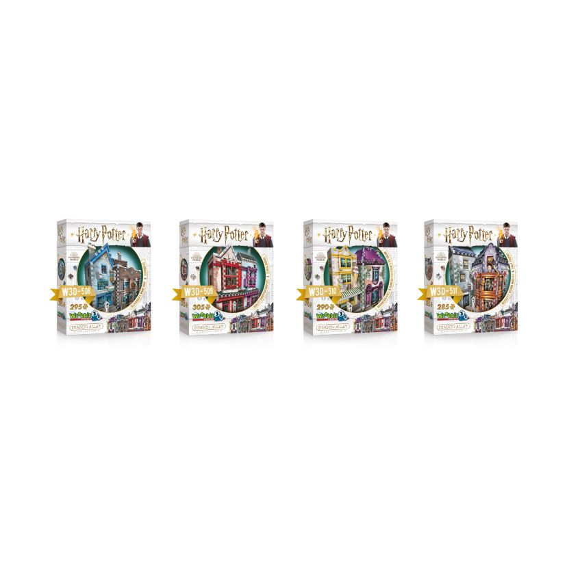 Harry Potter Diagon Alley Collection - Ollivanders Shop, Quidditch Supplies, Madam Malkins, Weasleys Wizard Wheezes: 1175 Pcs