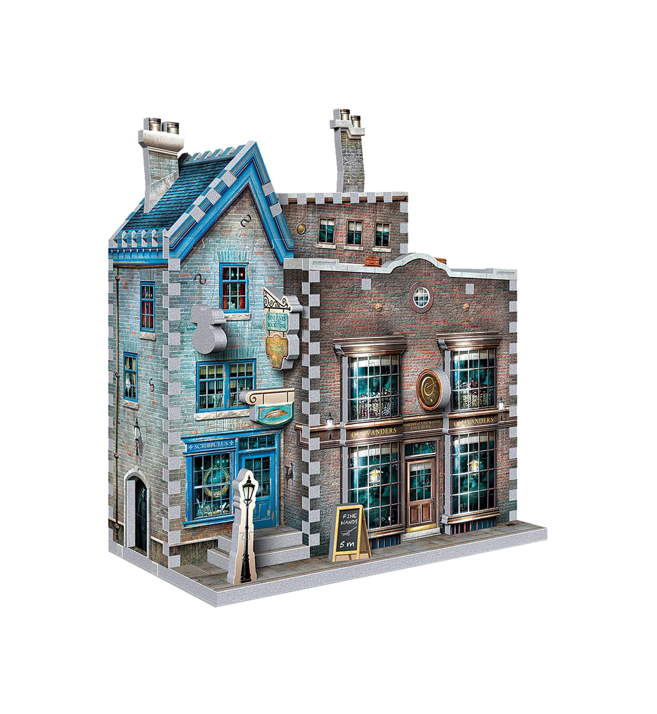 295-Piece Harry Potter Daigon Alley Collection - Ollivanders Wand Shop & Scribbulus 3D Puzzle
