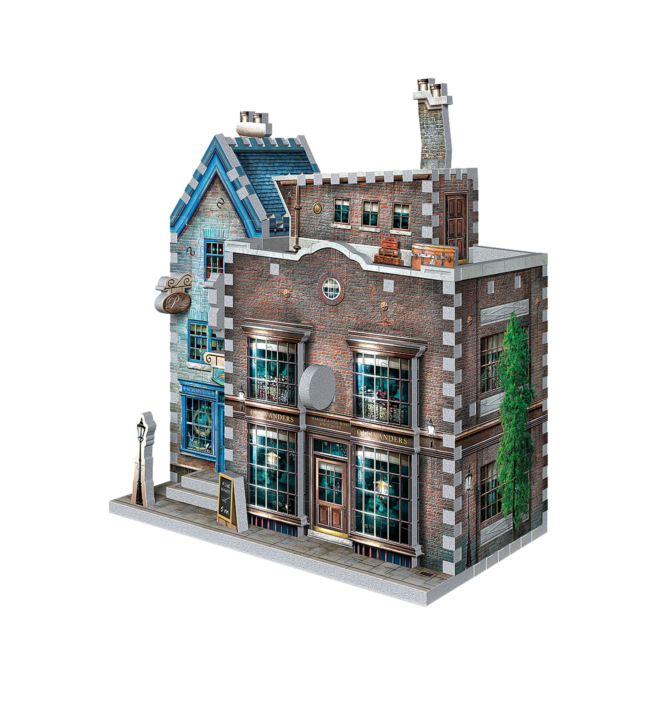 295-Piece Harry Potter Daigon Alley Collection - Ollivanders Wand Shop & Scribbulus 3D Puzzle