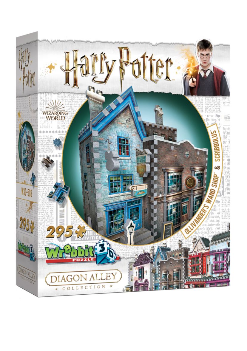 295-Piece Harry Potter Daigon Alley Collection - Ollivanders Wand Shop & Scribbulus 3D Puzzle