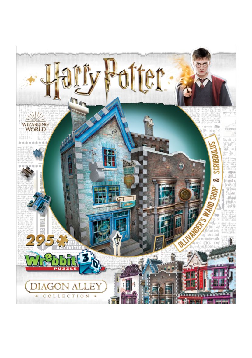 295-Piece Harry Potter Daigon Alley Collection - Ollivanders Wand Shop & Scribbulus 3D Puzzle