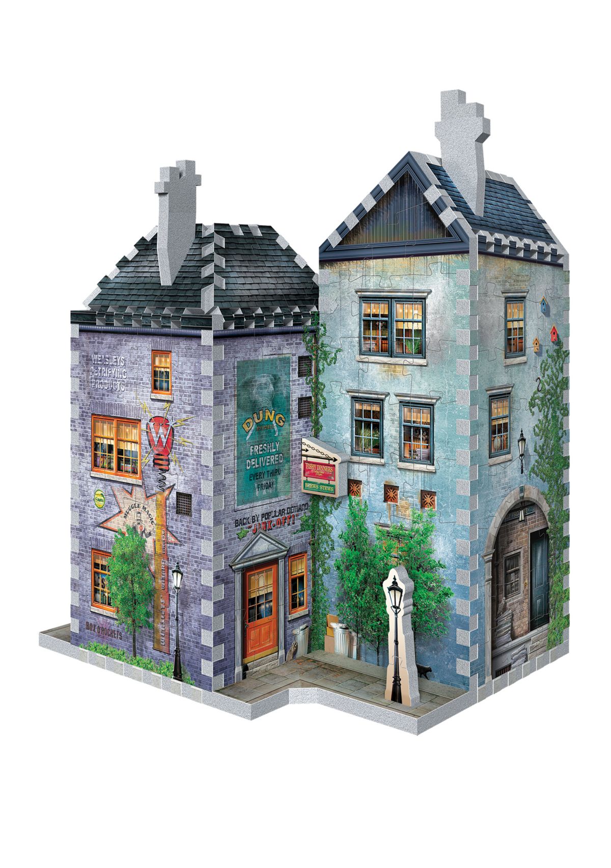 285 Piece Harry Potter Daigon Alley Collection Weasleys Wizard Wheezes and Daily Prophet 3D Puzzle