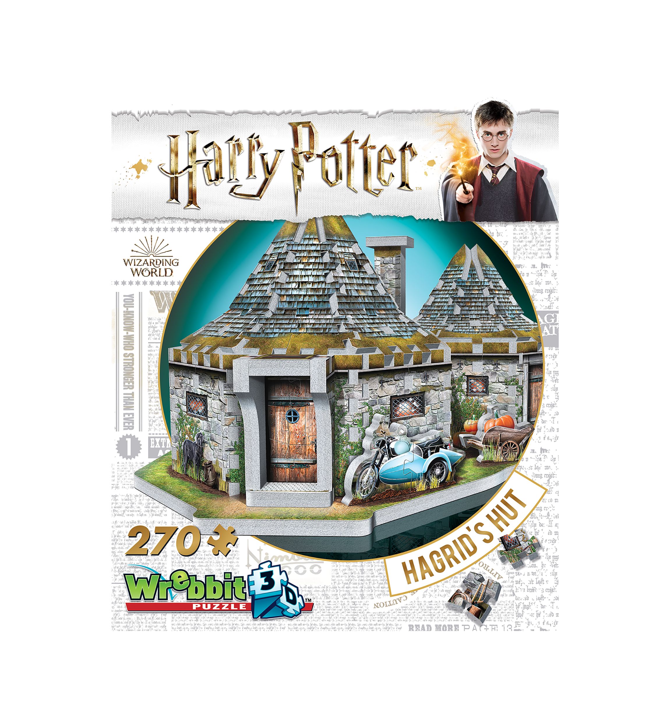 Harry Potter Collection - Hagrids Hut 3D Puzzle: 270 Pieces
