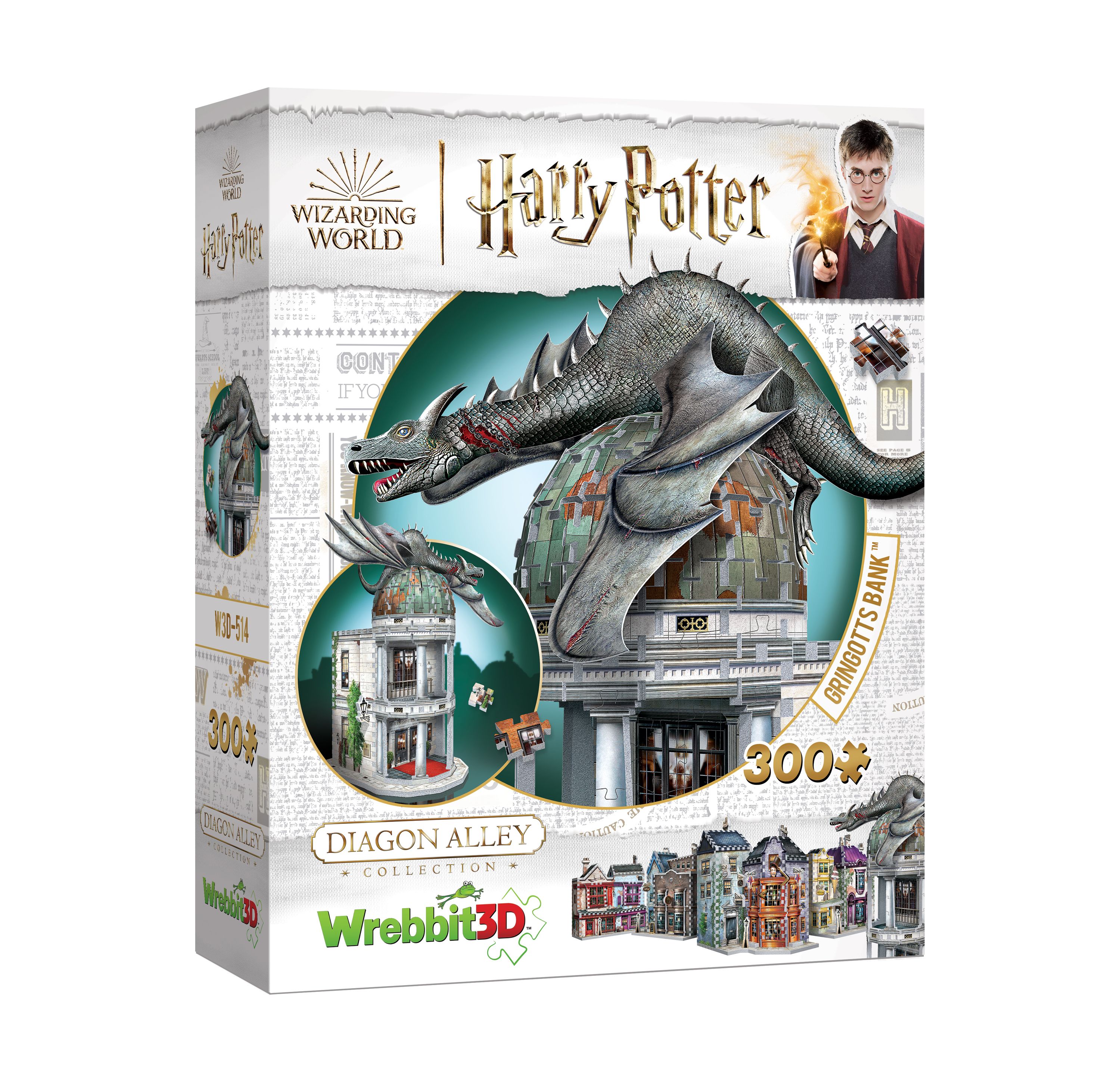 Harry Potter Diagon Alley Collection - Gringotts Bank 3D Puzzle: 300 Pcs