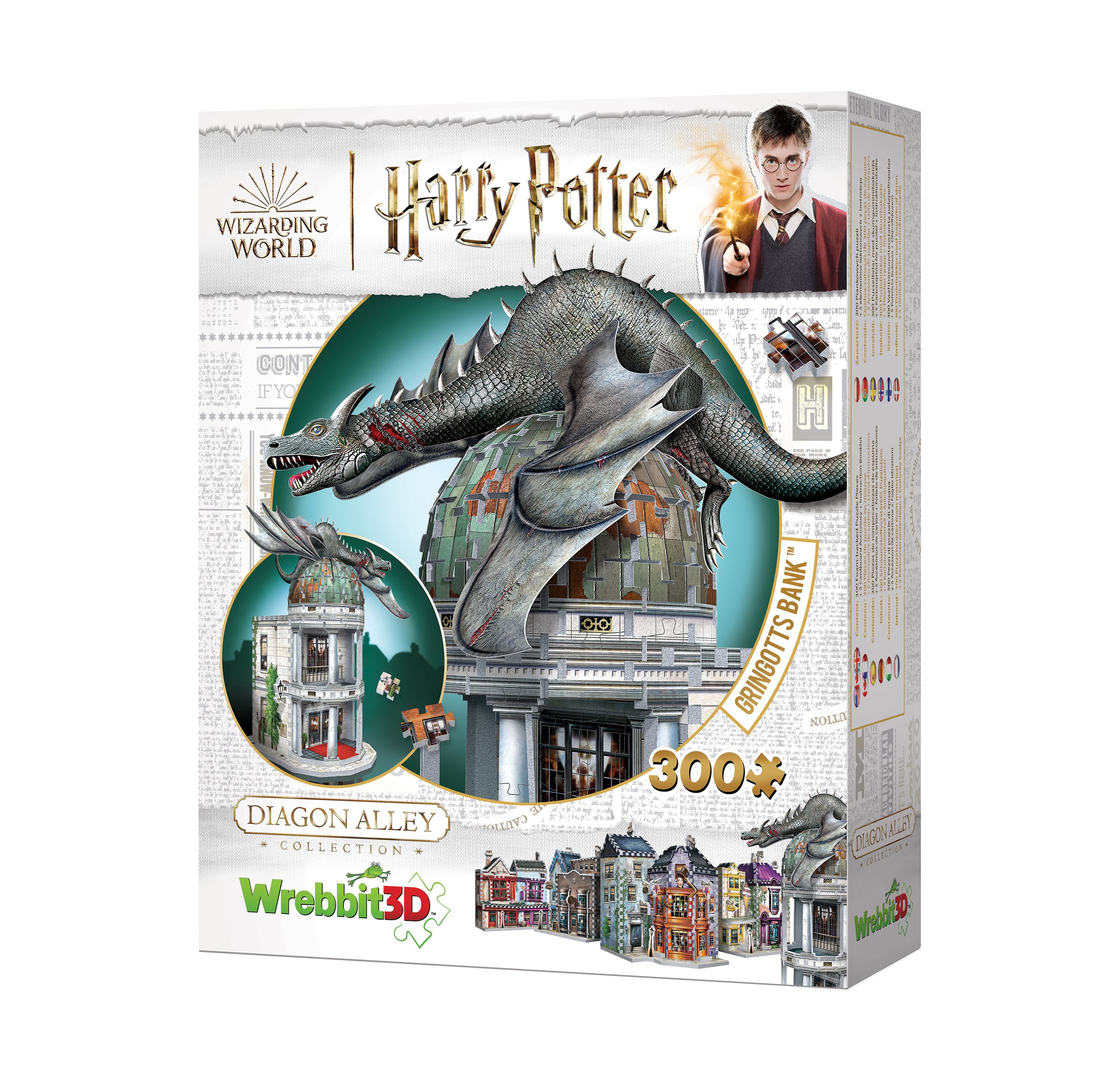 Harry Potter Diagon Alley Collection - Gringotts Bank 3D Puzzle: 300 Pcs