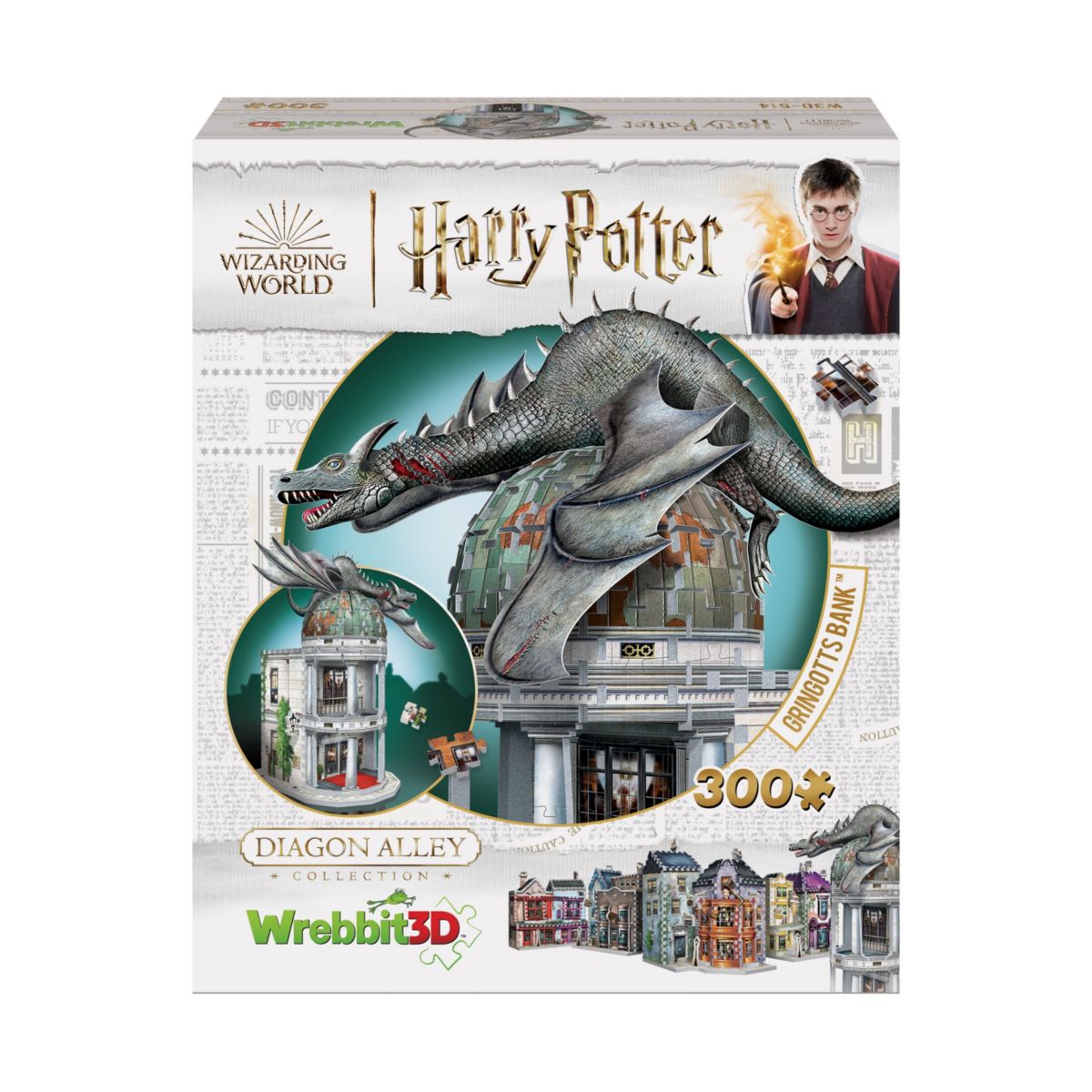 Harry Potter Diagon Alley Collection - Gringotts Bank 3D Puzzle: 300 Pcs