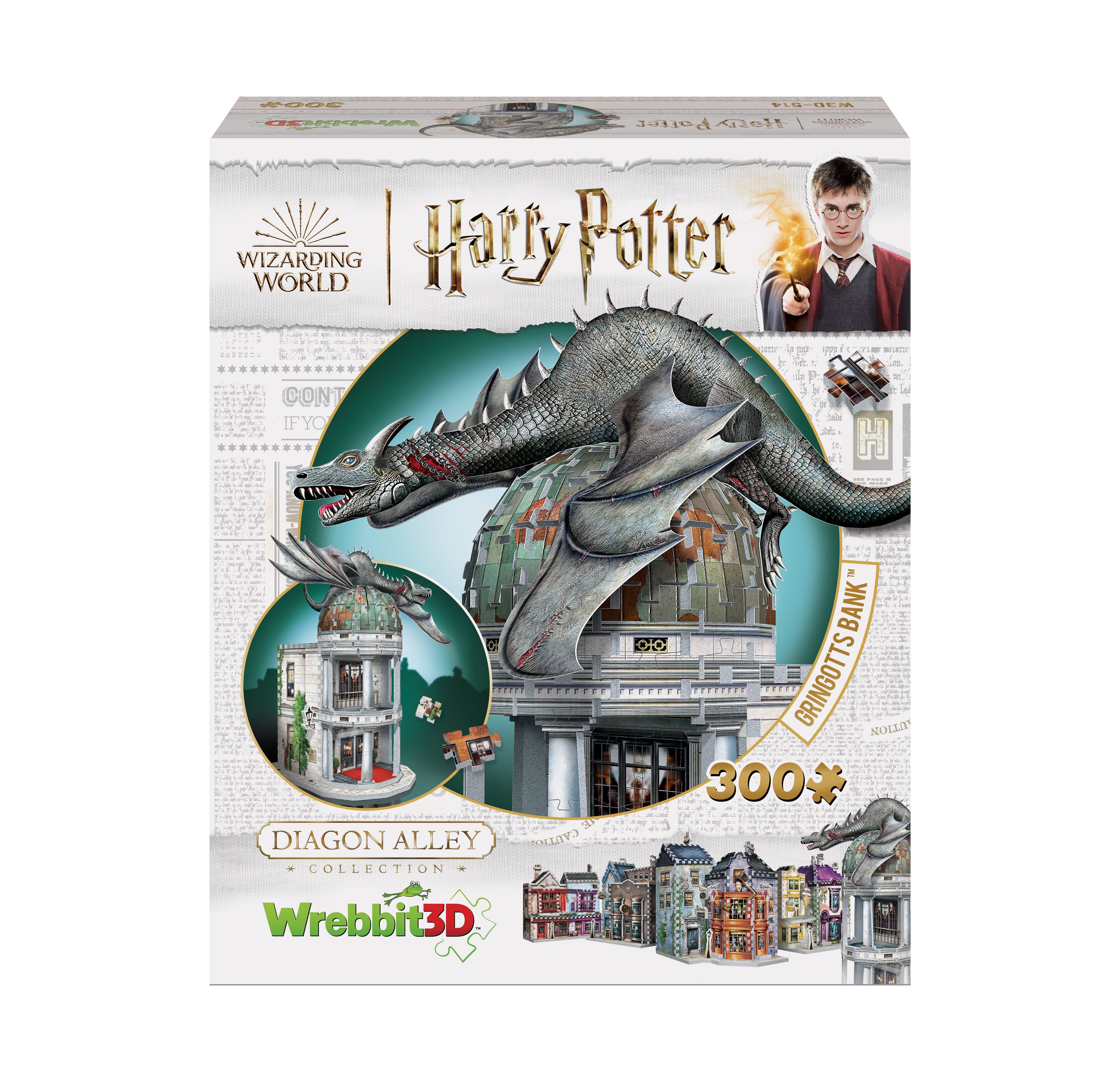 Harry Potter Diagon Alley Collection - Gringotts Bank 3D Puzzle: 300 Pcs