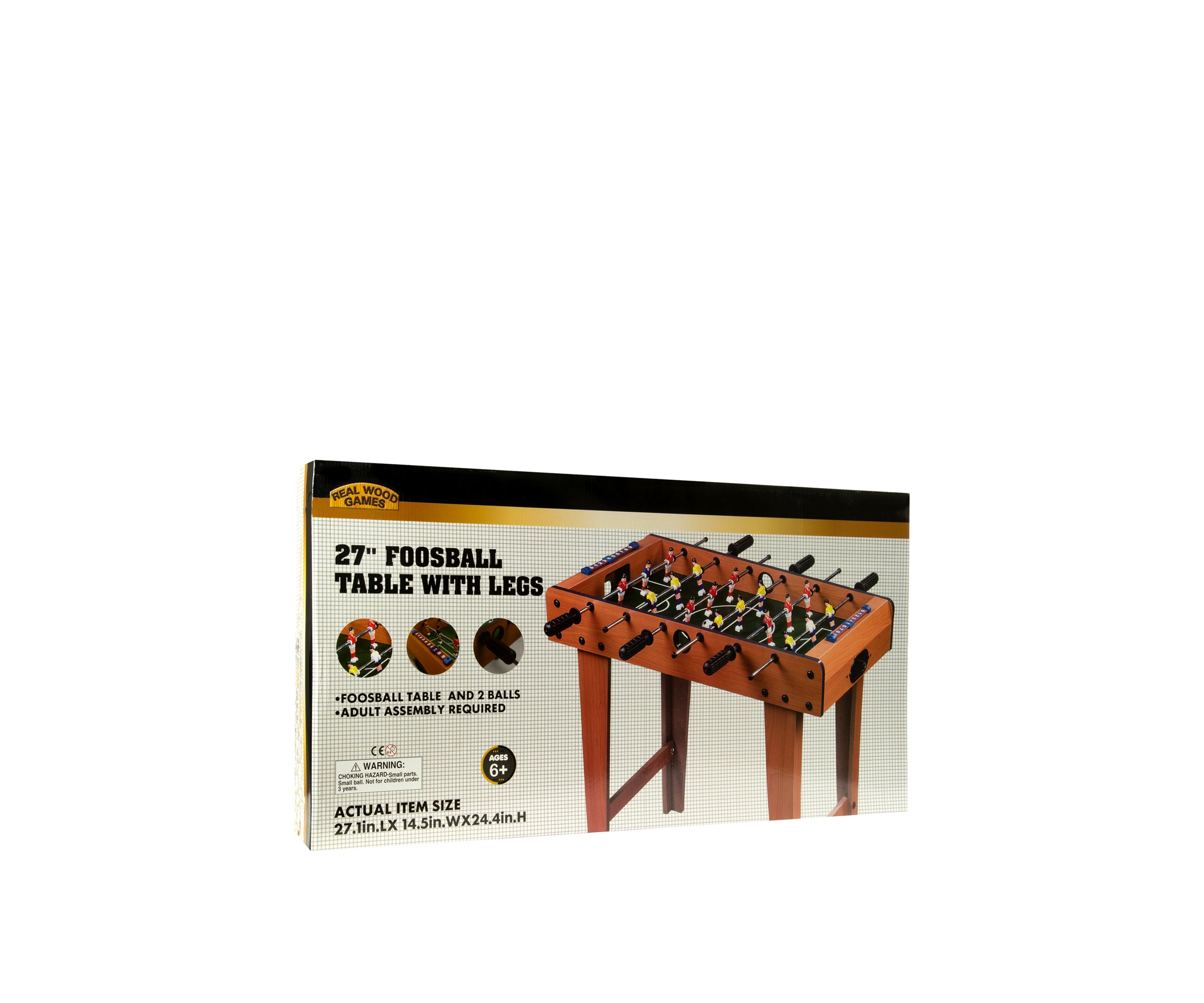 Giant 27 Inch Wood Foosball Table with Legs