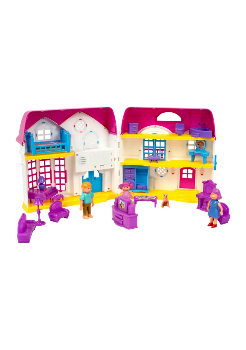 Musical Doll House with Figures and Accessories