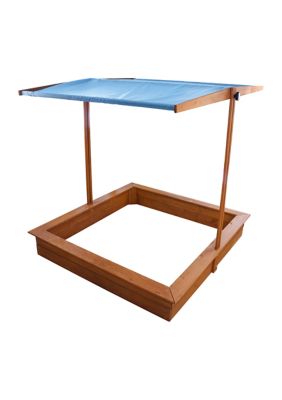 Red Hemlock Sand Box with Canopy