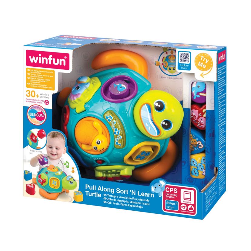Bilingual Pull Along Sort n Learn Turtle
