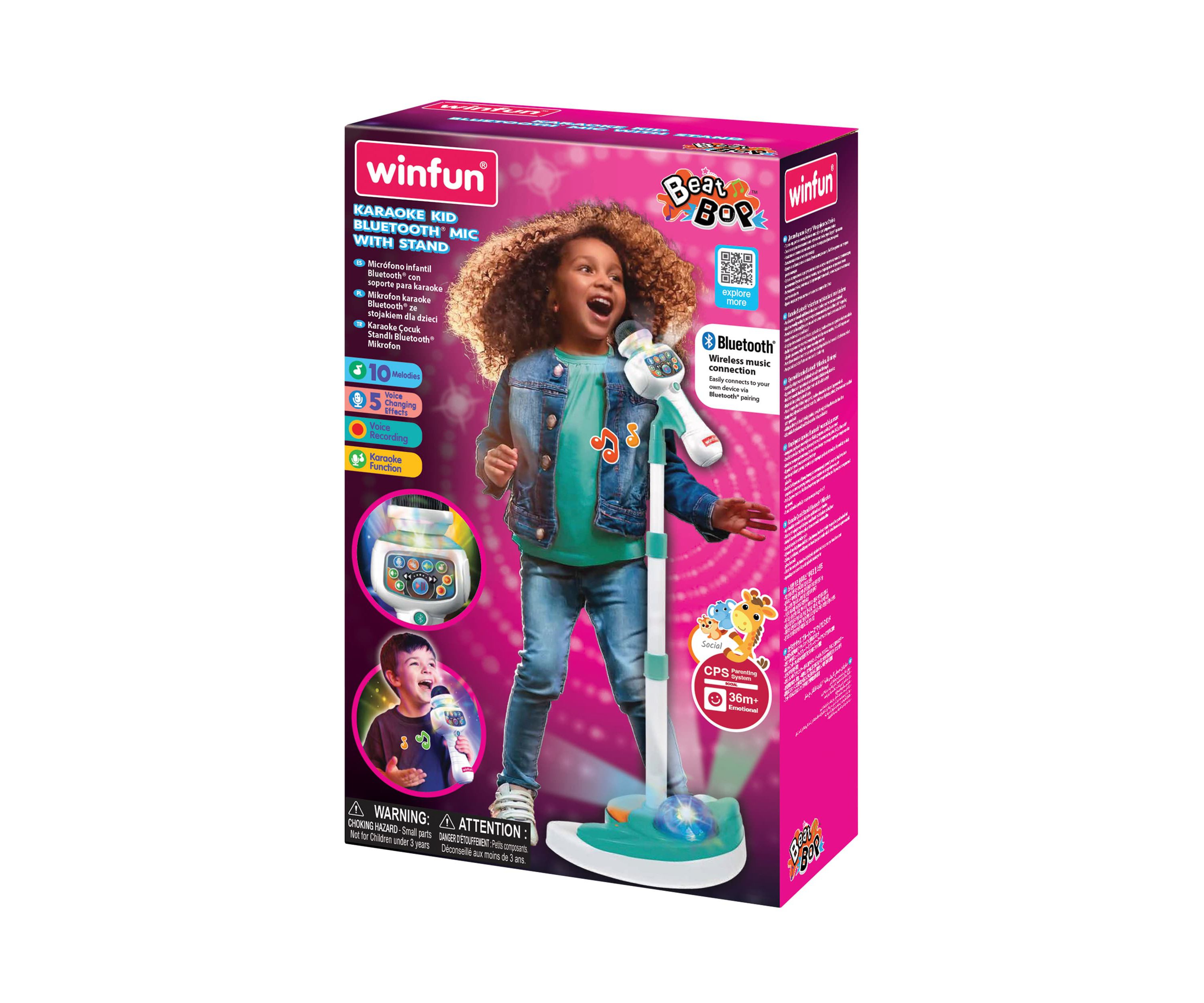 Karaoke Kids Bluetooth Mic With Stand