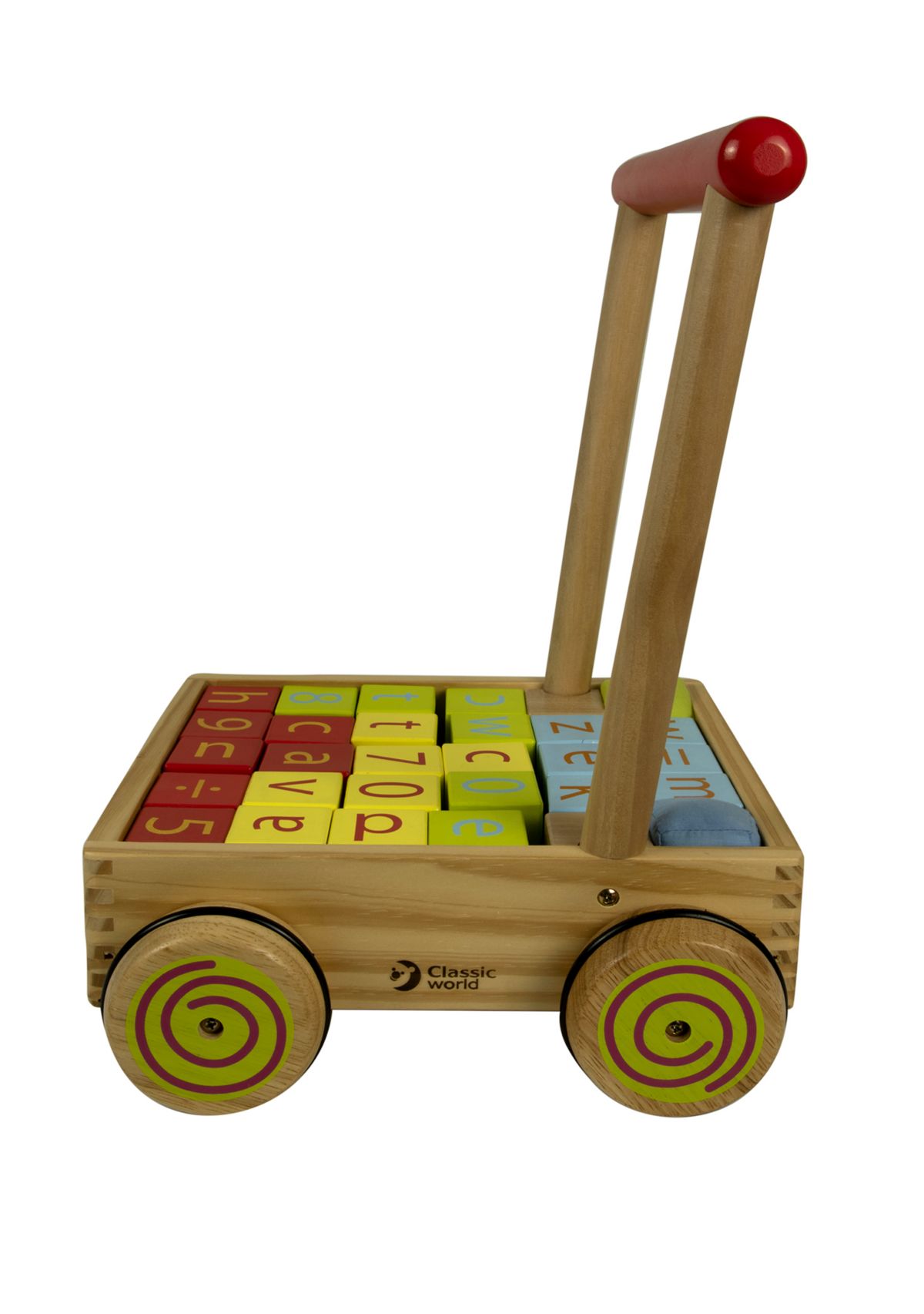 Wood Baby Walker with Blocks