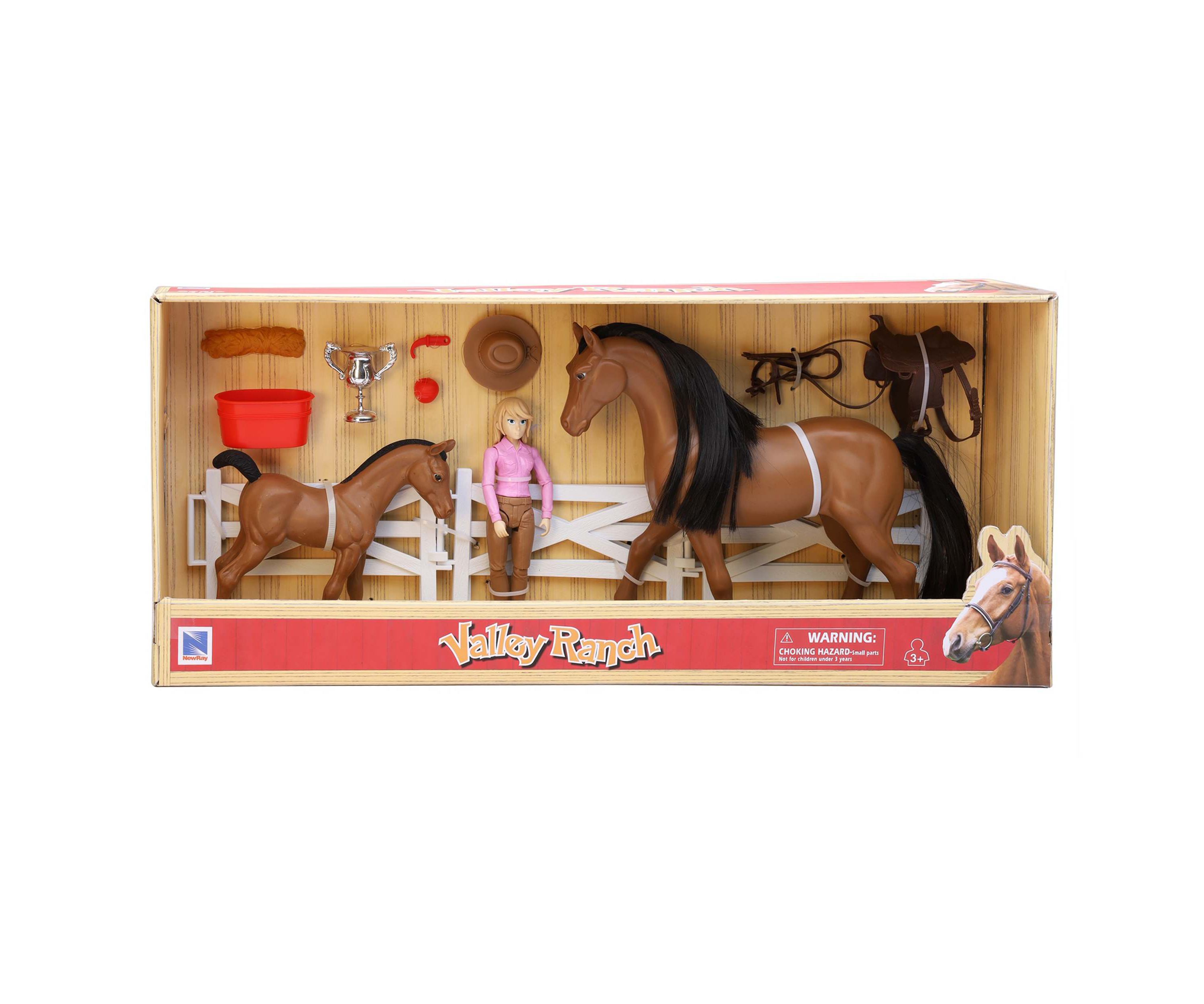 Valley Ranch 1:9 Scale Horse Playset