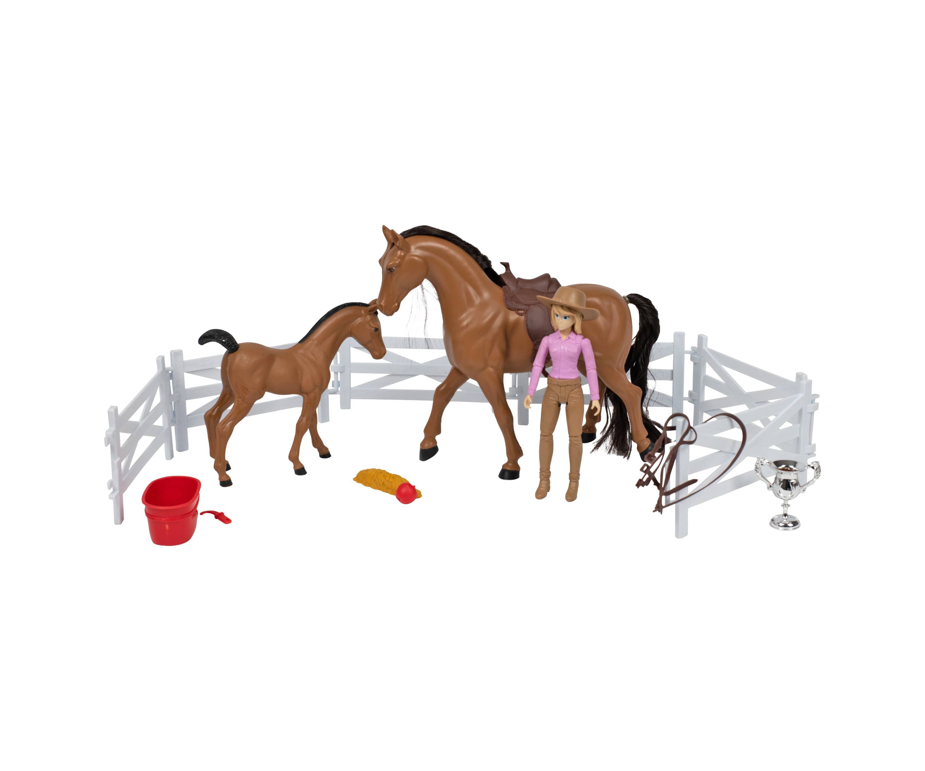 Valley Ranch 1:9 Scale Horse Playset