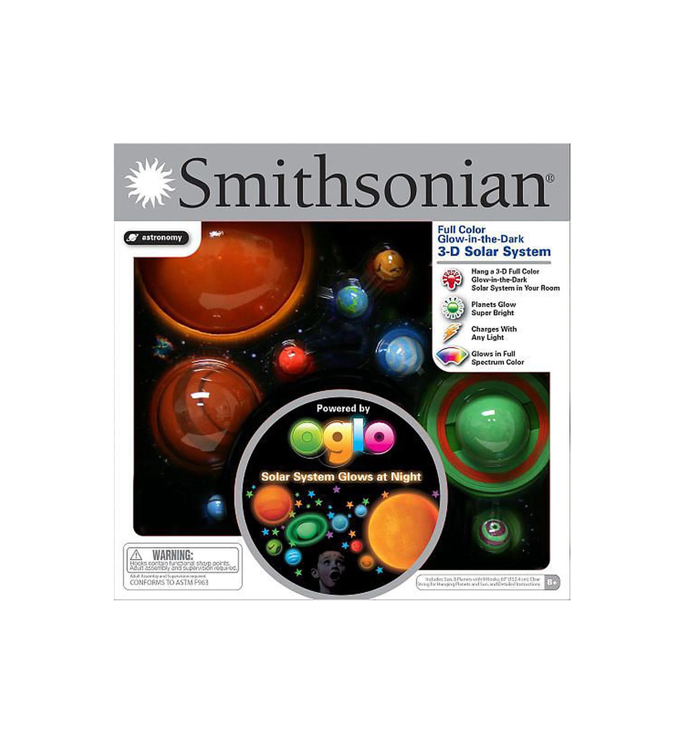 Smithsonian 3-D Hanging / Glowing Solar System